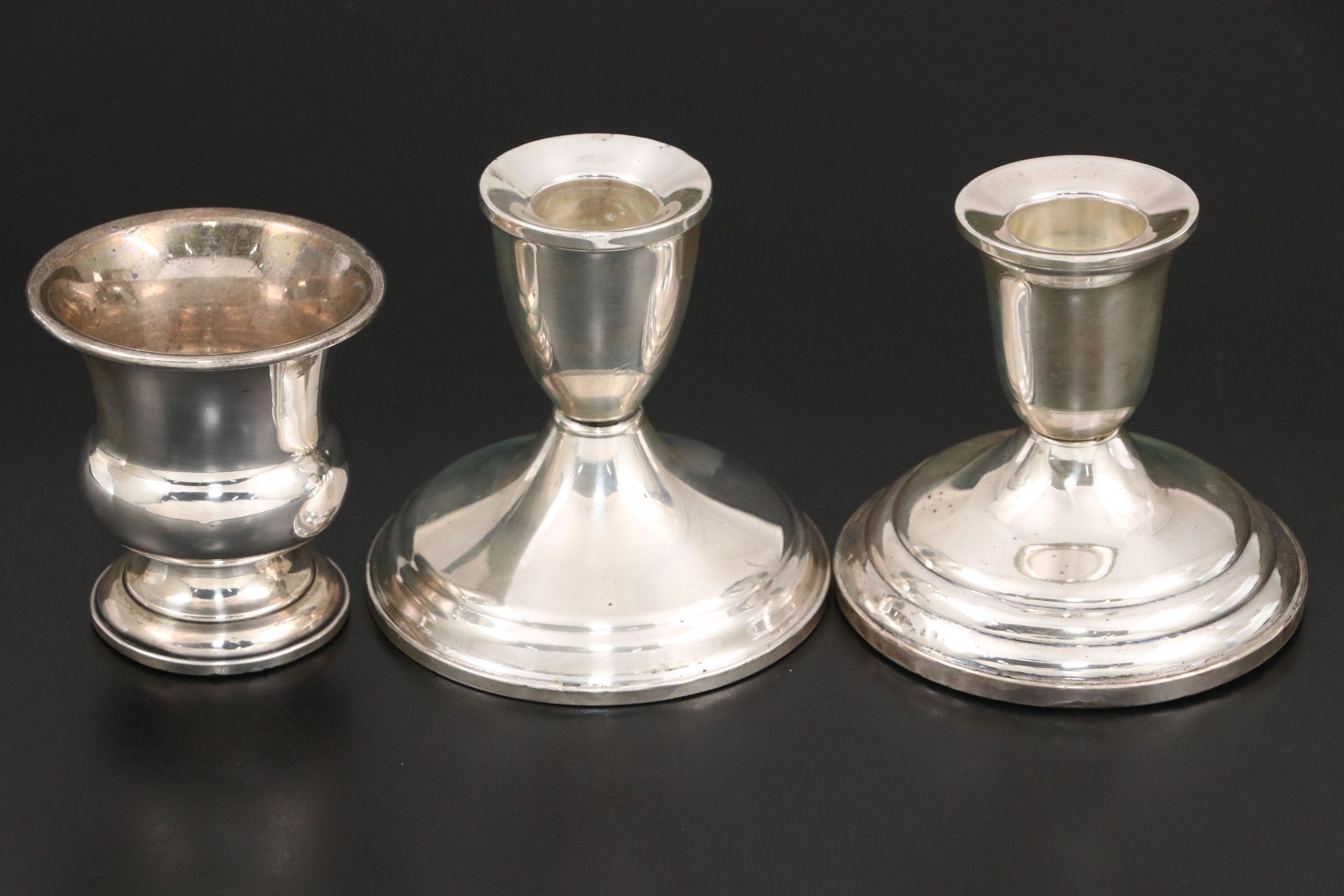 Sanborns Mexican Sterling Nut Dishes with American Sterling Table Accessories