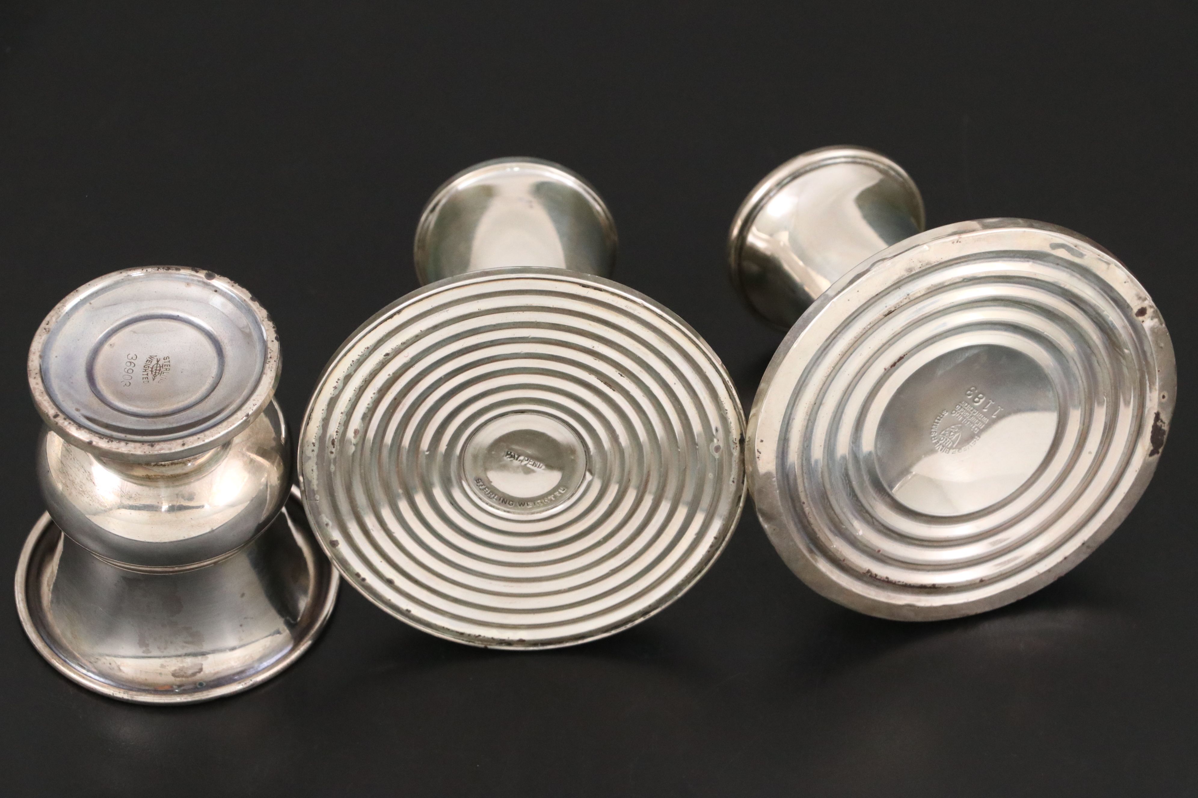 Sanborns Mexican Sterling Nut Dishes with American Sterling Table Accessories