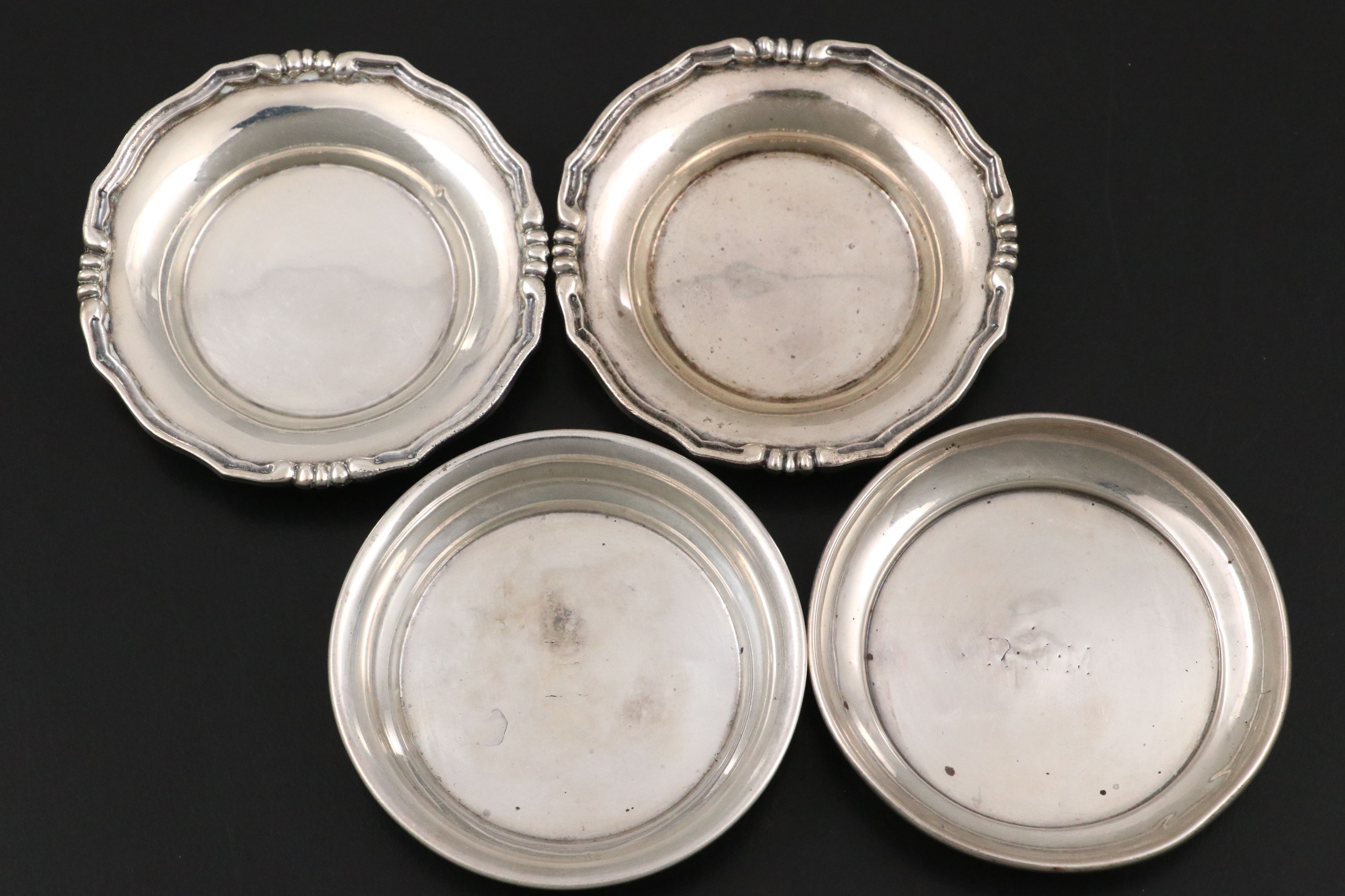 Sanborns Mexican Sterling Nut Dishes with American Sterling Table Accessories