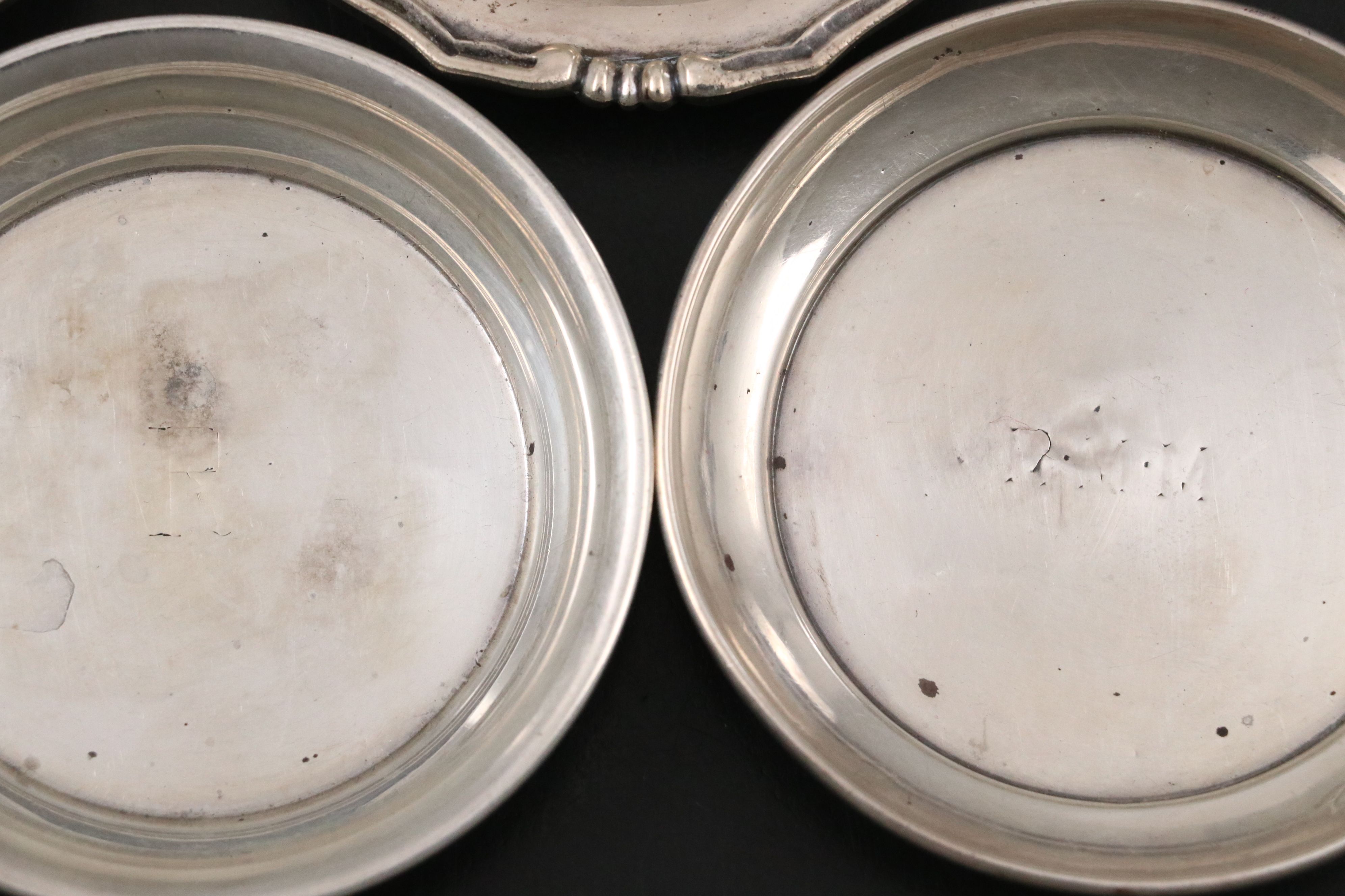 Sanborns Mexican Sterling Nut Dishes with American Sterling Table Accessories