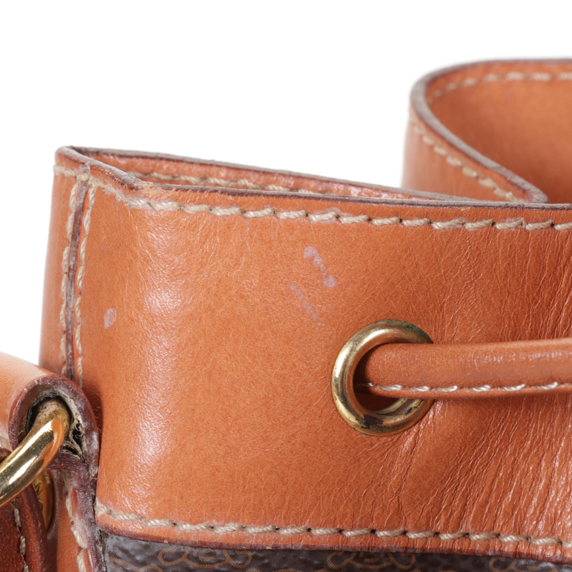 Céline Macadam Blason Shoulder Drawstring Bucket Bag