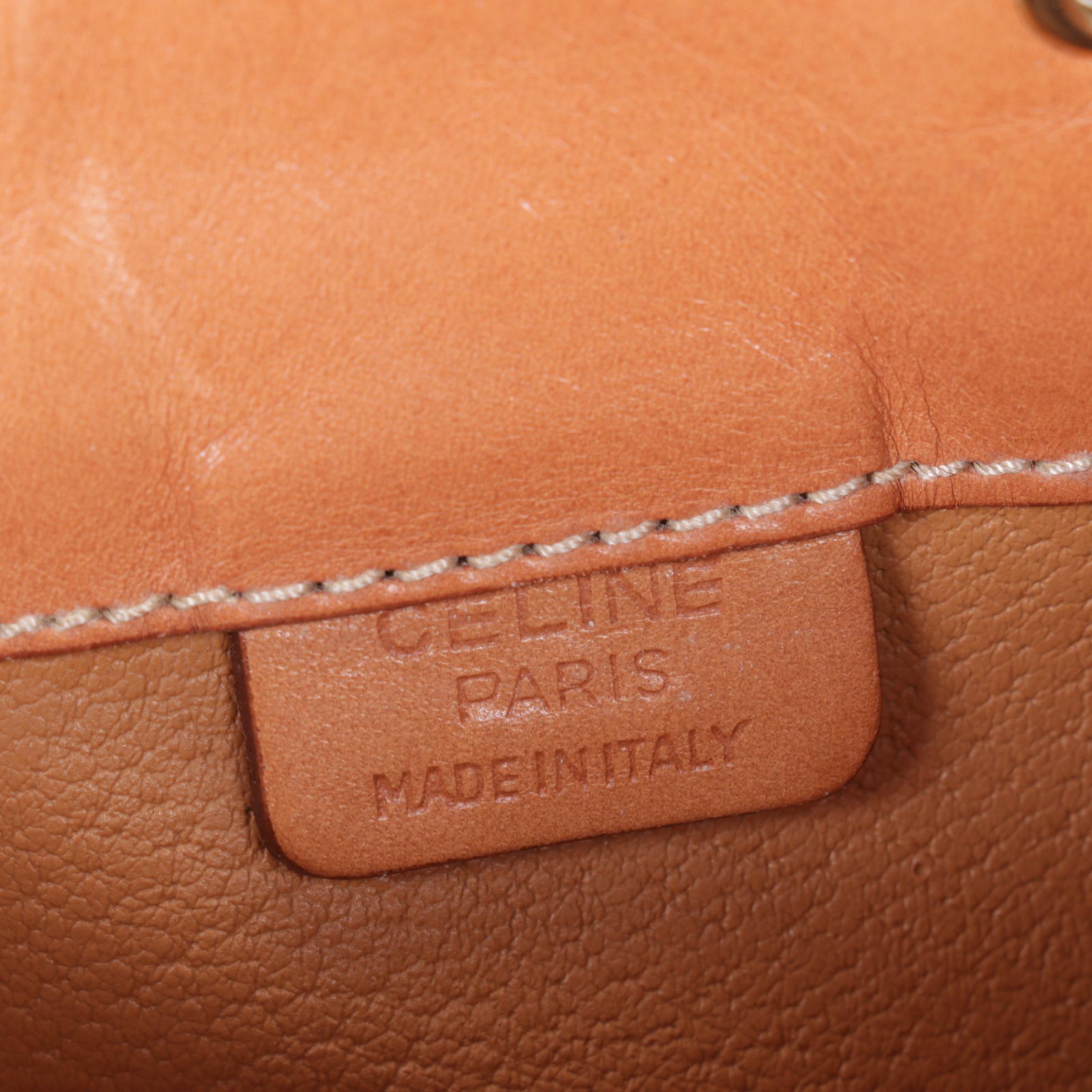 Céline Macadam Blason Shoulder Drawstring Bucket Bag