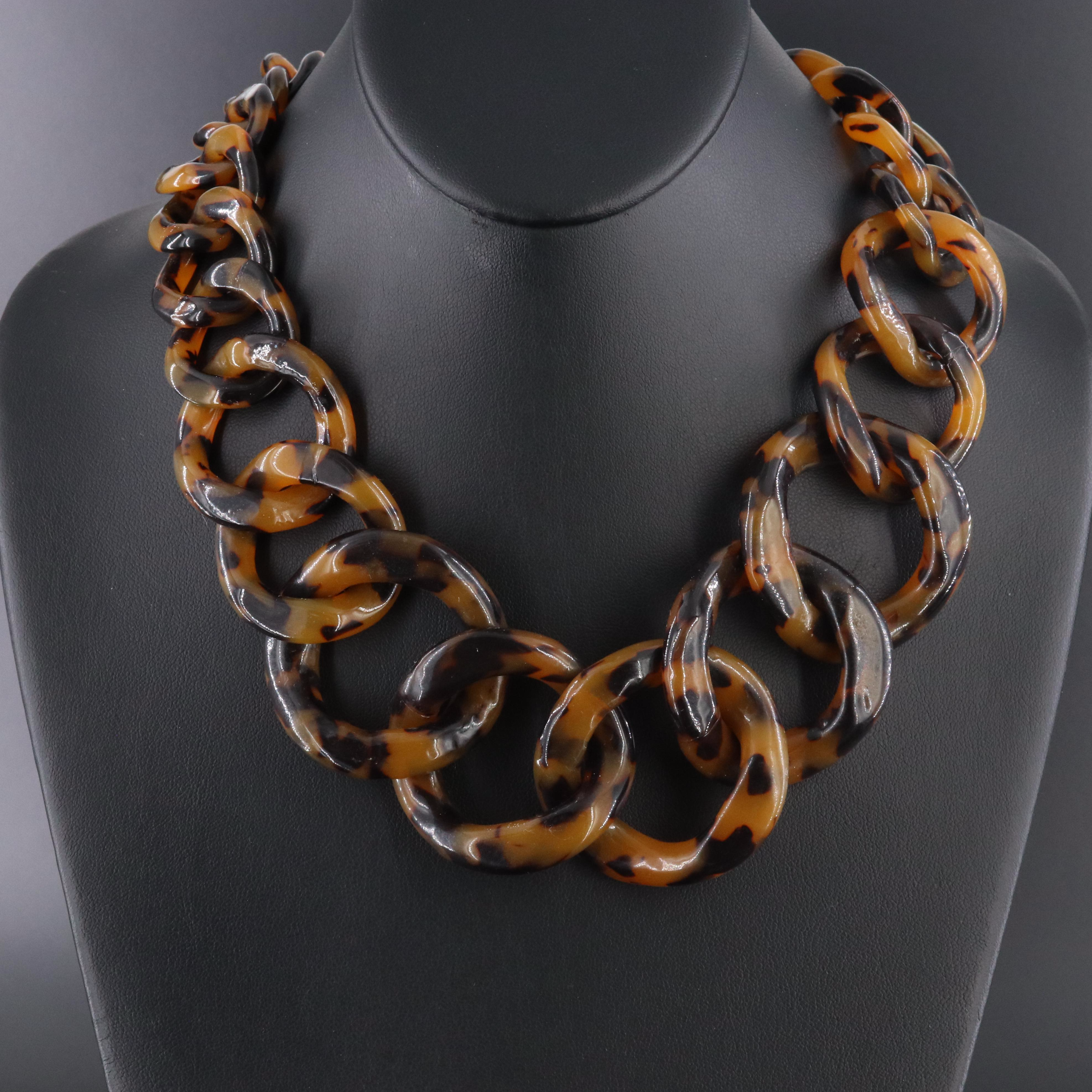 Tory Burch Faux Tortoise Shell Graduated Necklace