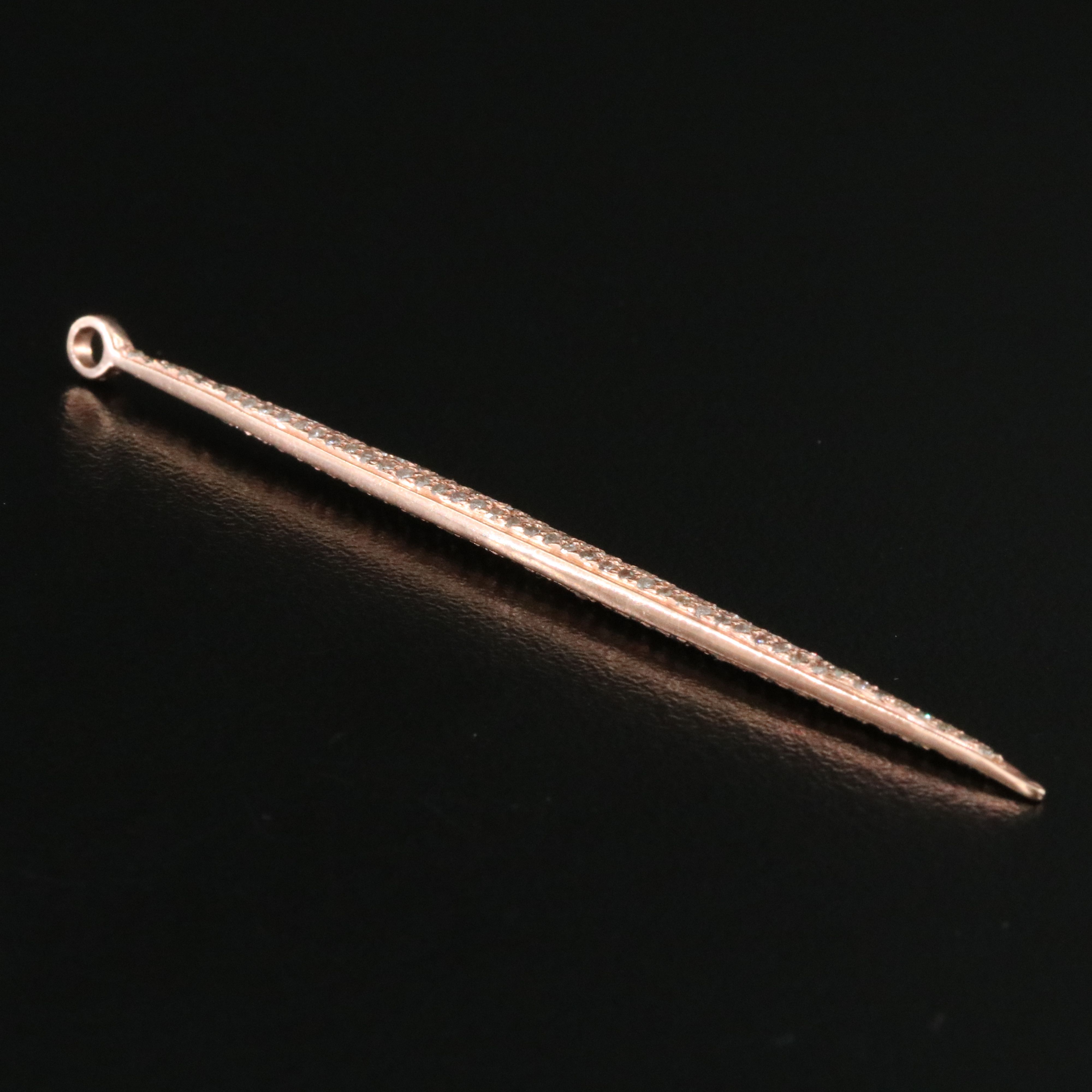 Sheryl Lowe 14K Rose Gold 0.68 CTW Diamond Both Sides Spike Pendant