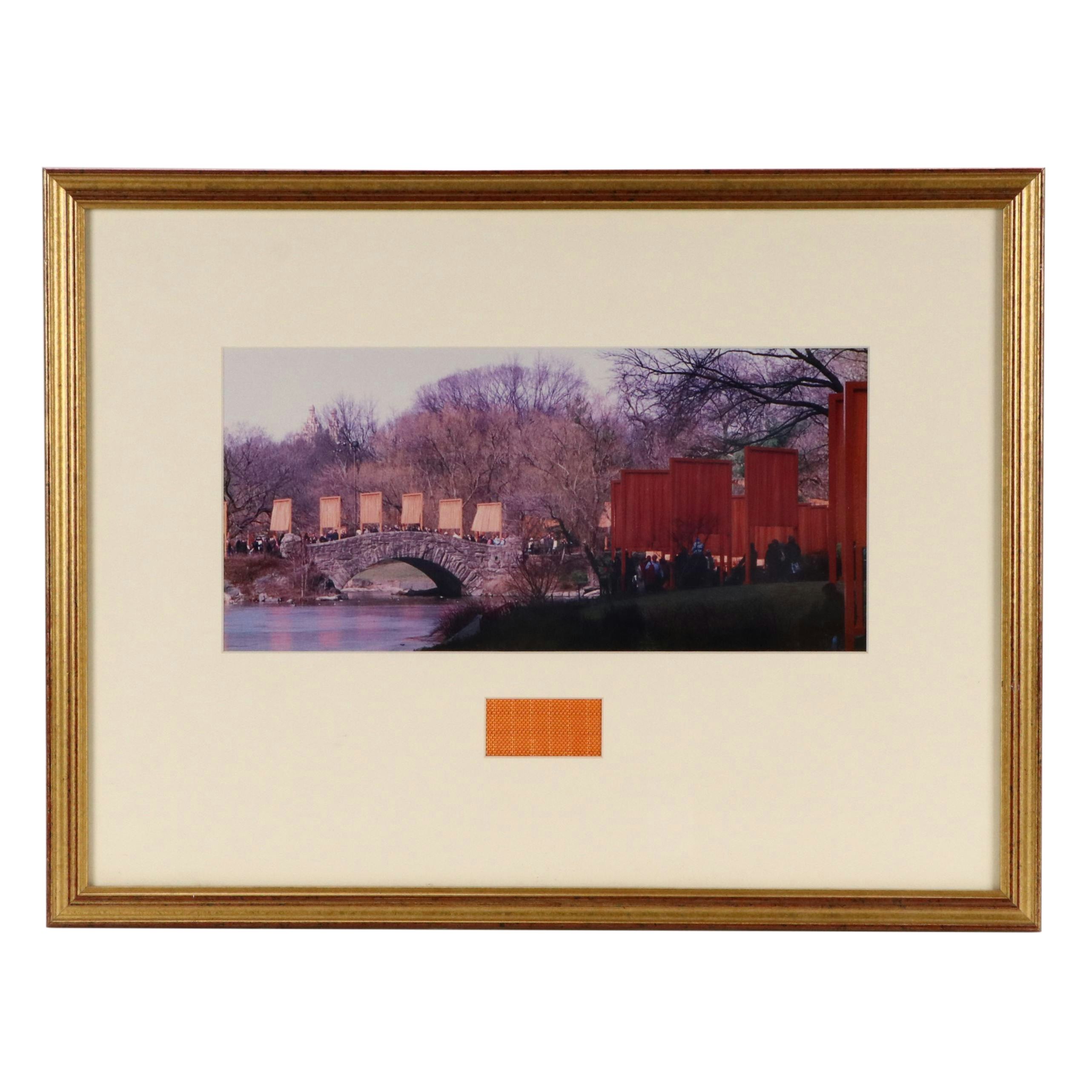 Christo and Jeanne-Claude Photograph and Swatch from "The Gates," 2005