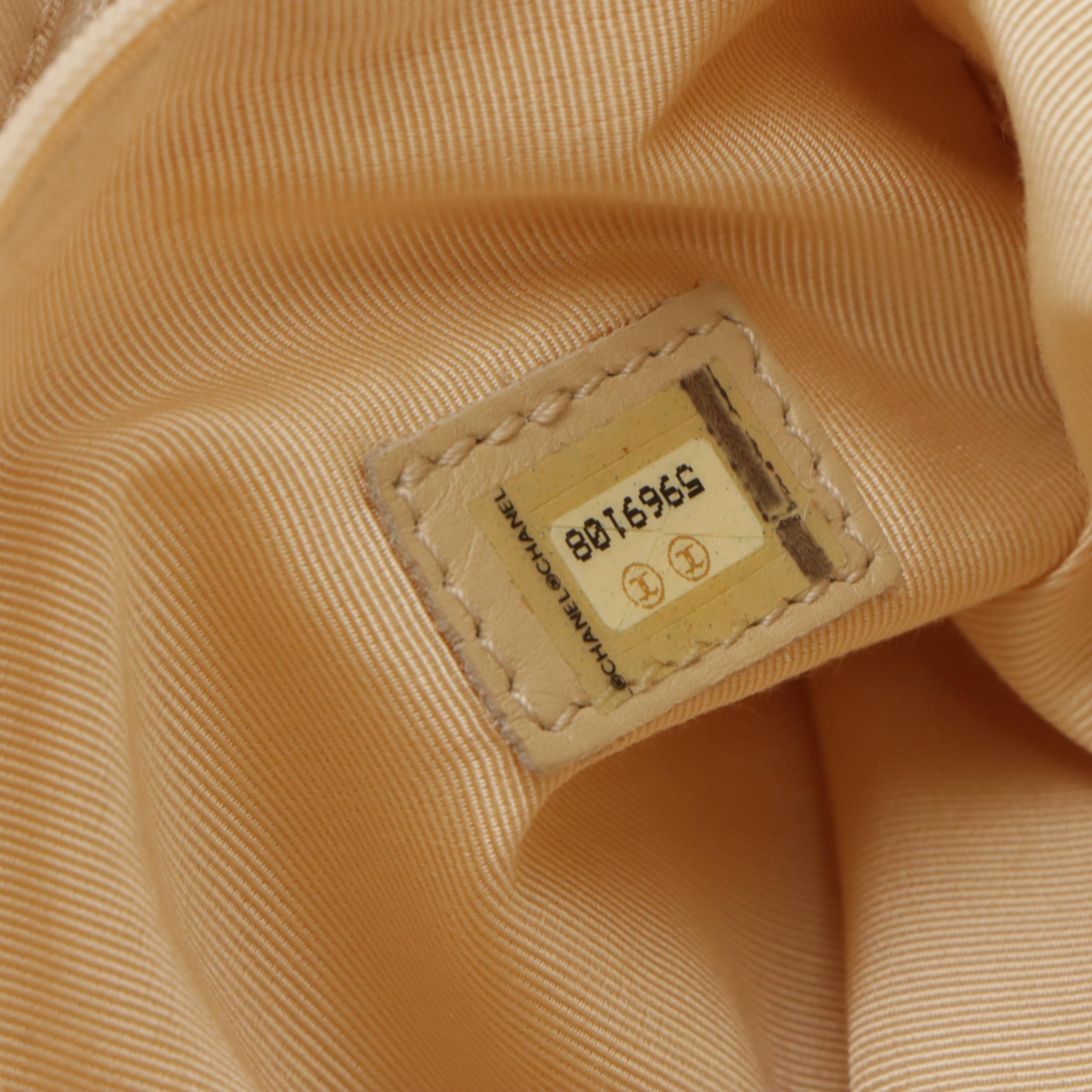 Chanel Shopping Tote in Neutral Diamond Stitch Calfskin Leather