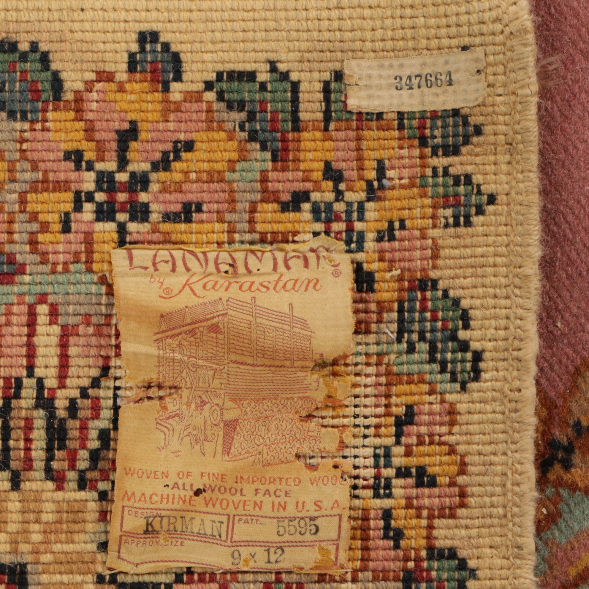 9' x 12' Machine Made Lanamar by Karastan "Kirman" Room Sized Rug