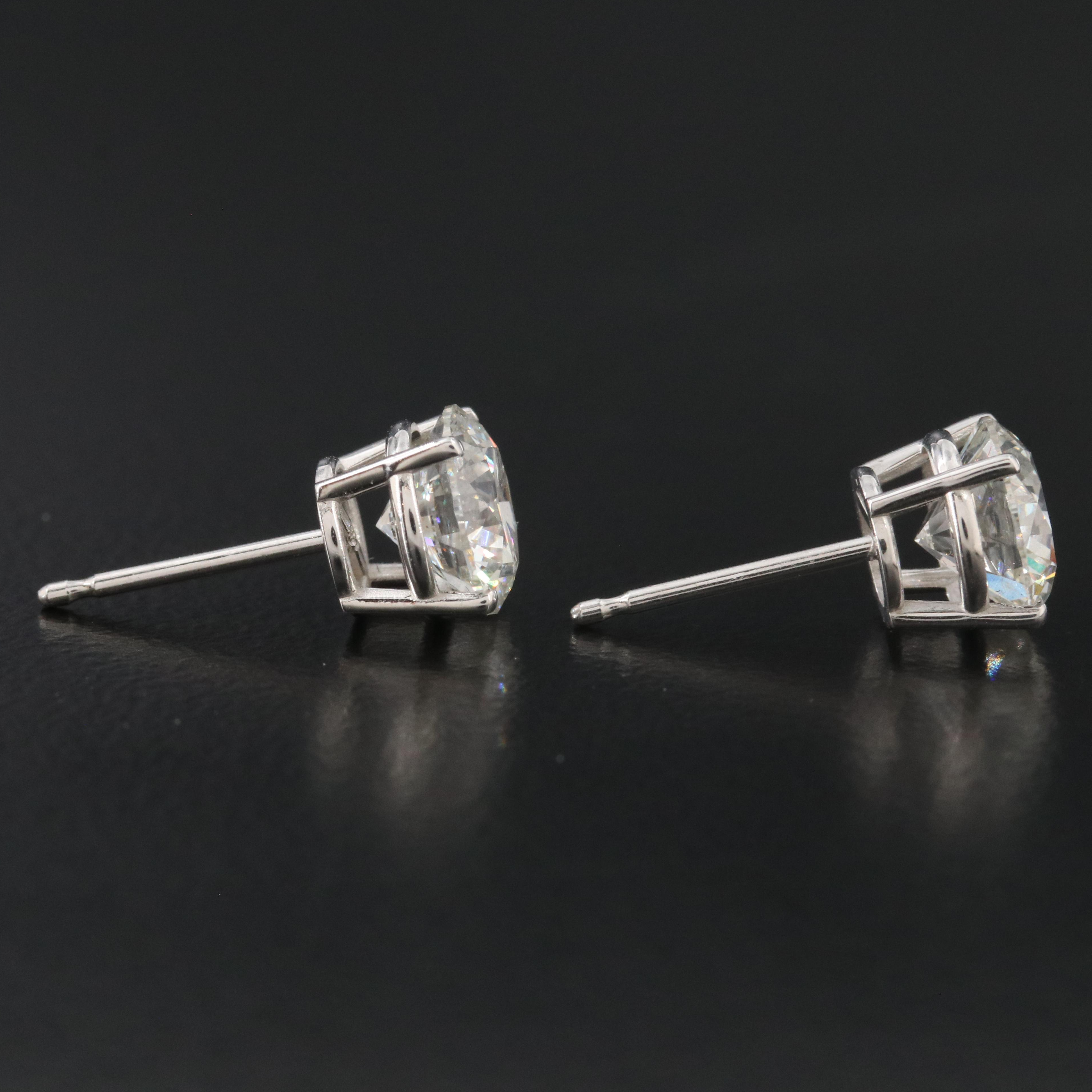 14K 1.90 CTW Lab Grown Diamond Solitaire Earrings