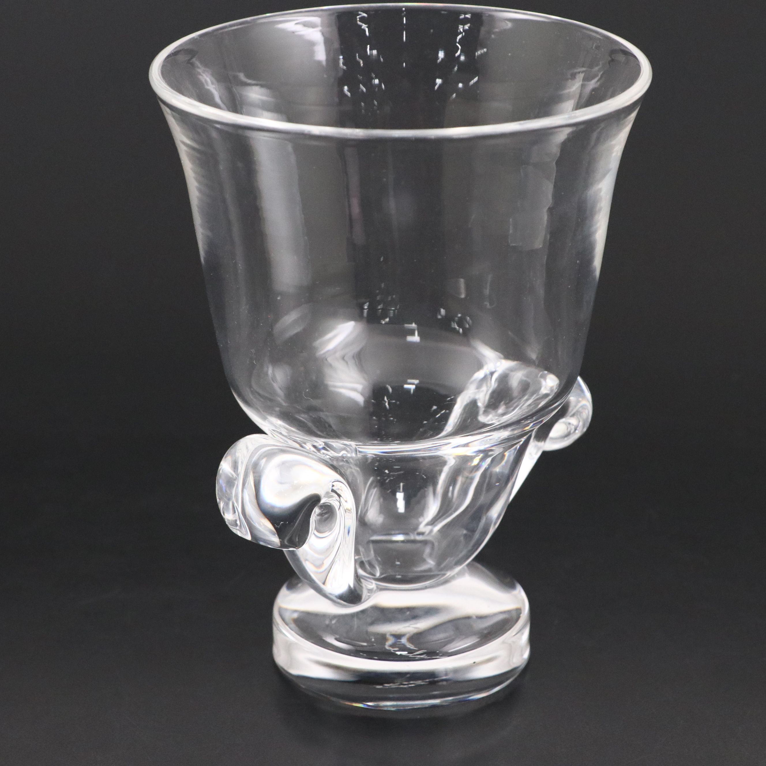 Steuben Art Glass Scrolled Vase Designed by George Thompson