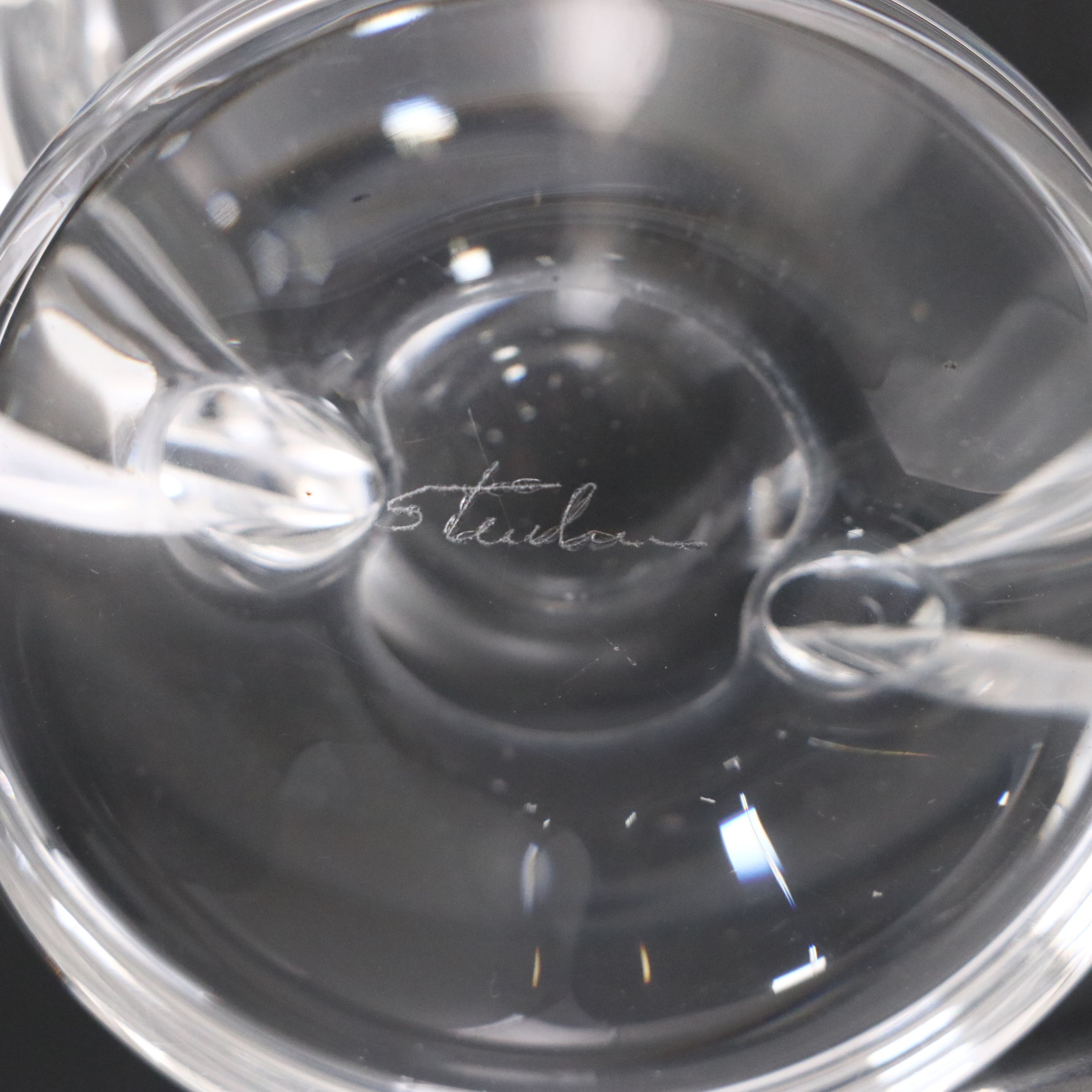 Steuben Art Glass Scrolled Vase Designed by George Thompson