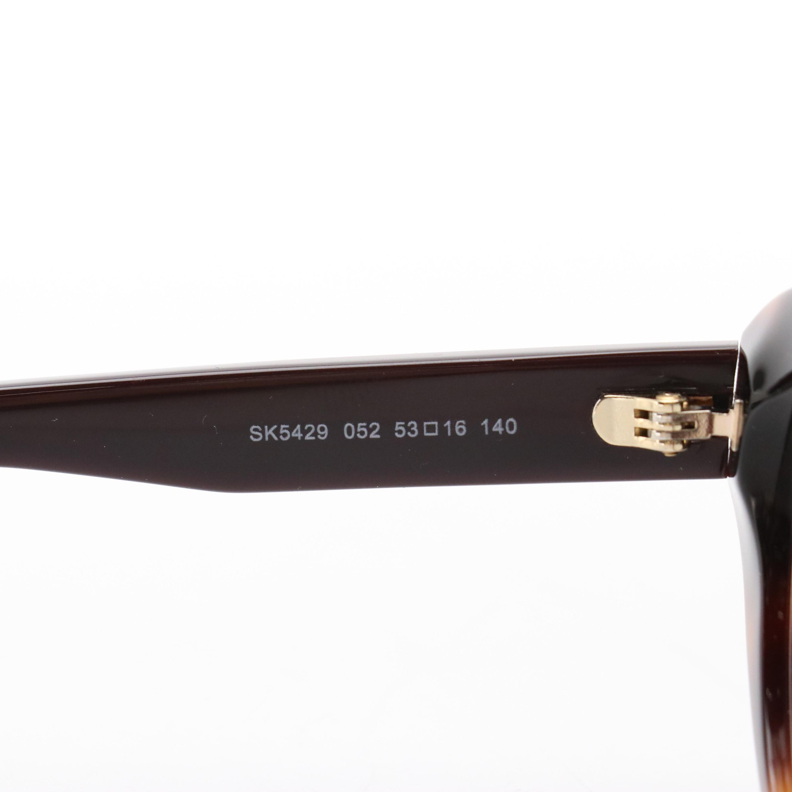 Swarovski SK5429 052 Embellished Dark Havana Cat-Eye Eyeglasses in Case