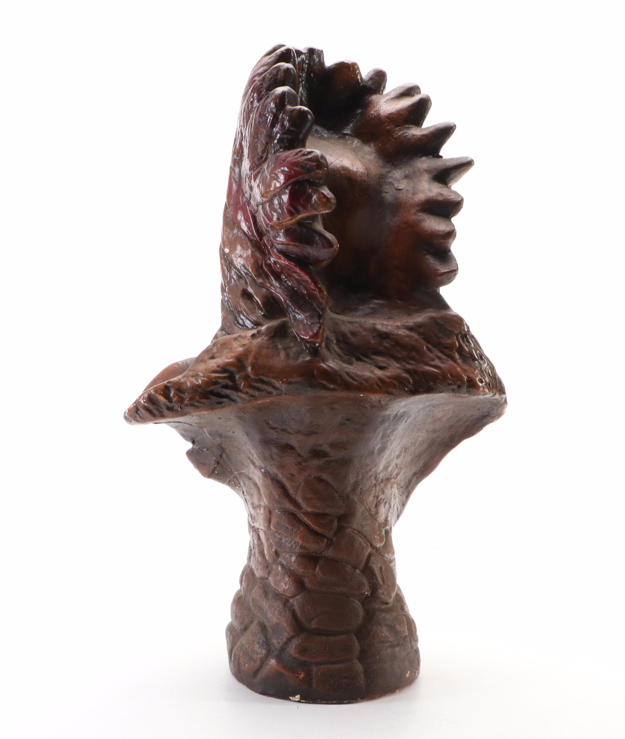 305 Cigars Chalkware Native American Store Display, Mid to Late 20th Century