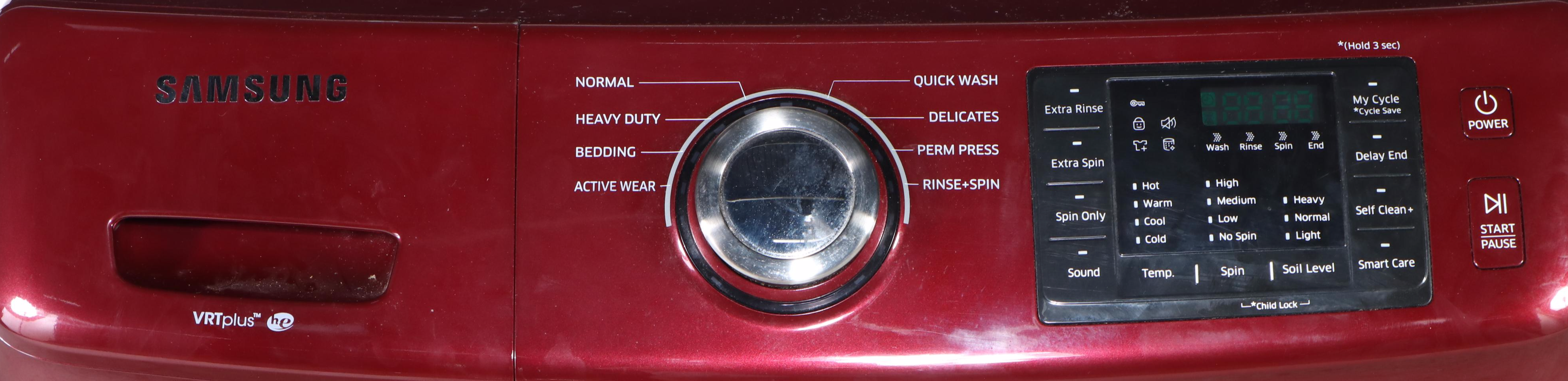 Samsung Merlot Red Front Load Washer and Dryer