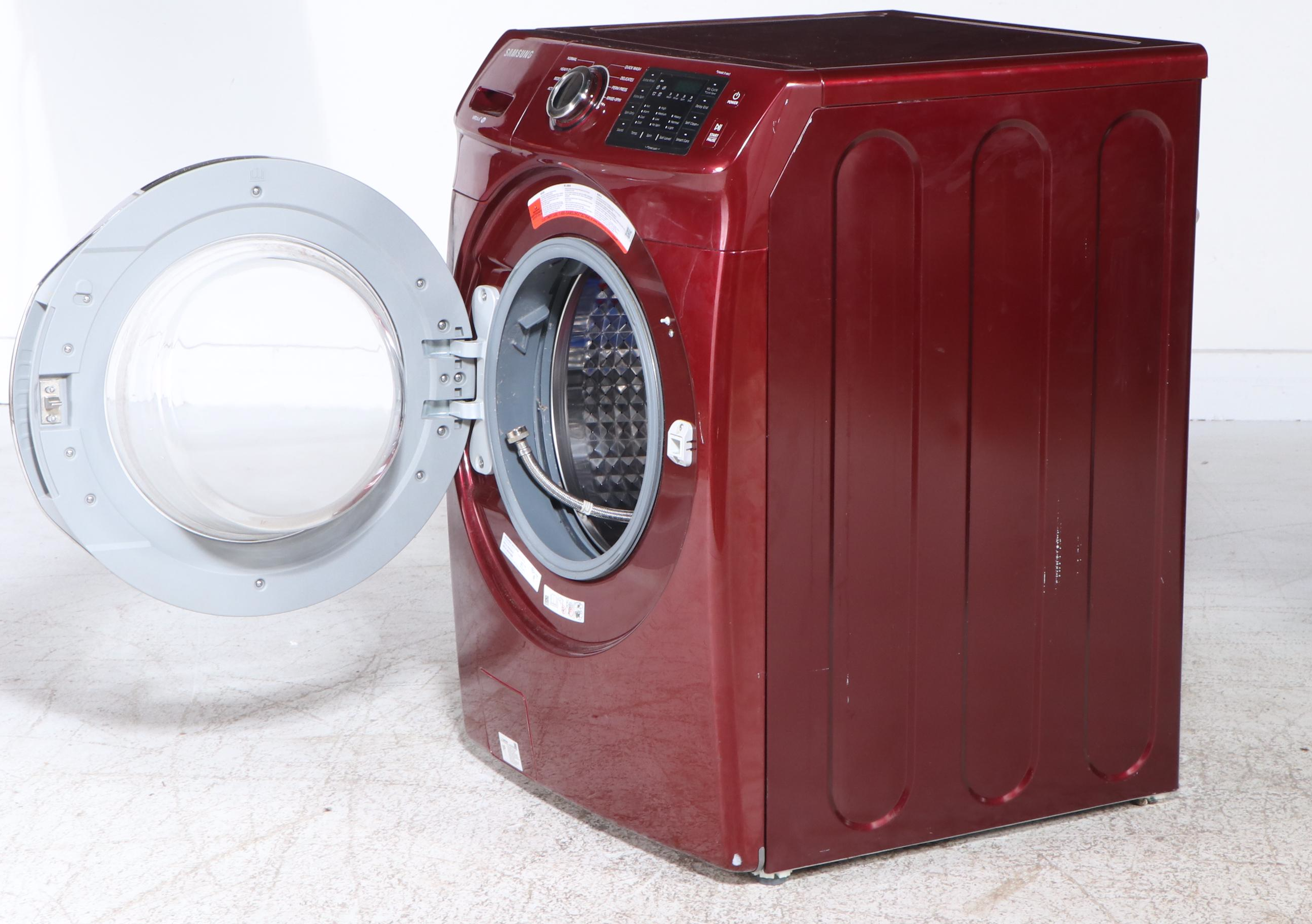 Samsung Merlot Red Front Load Washer and Dryer