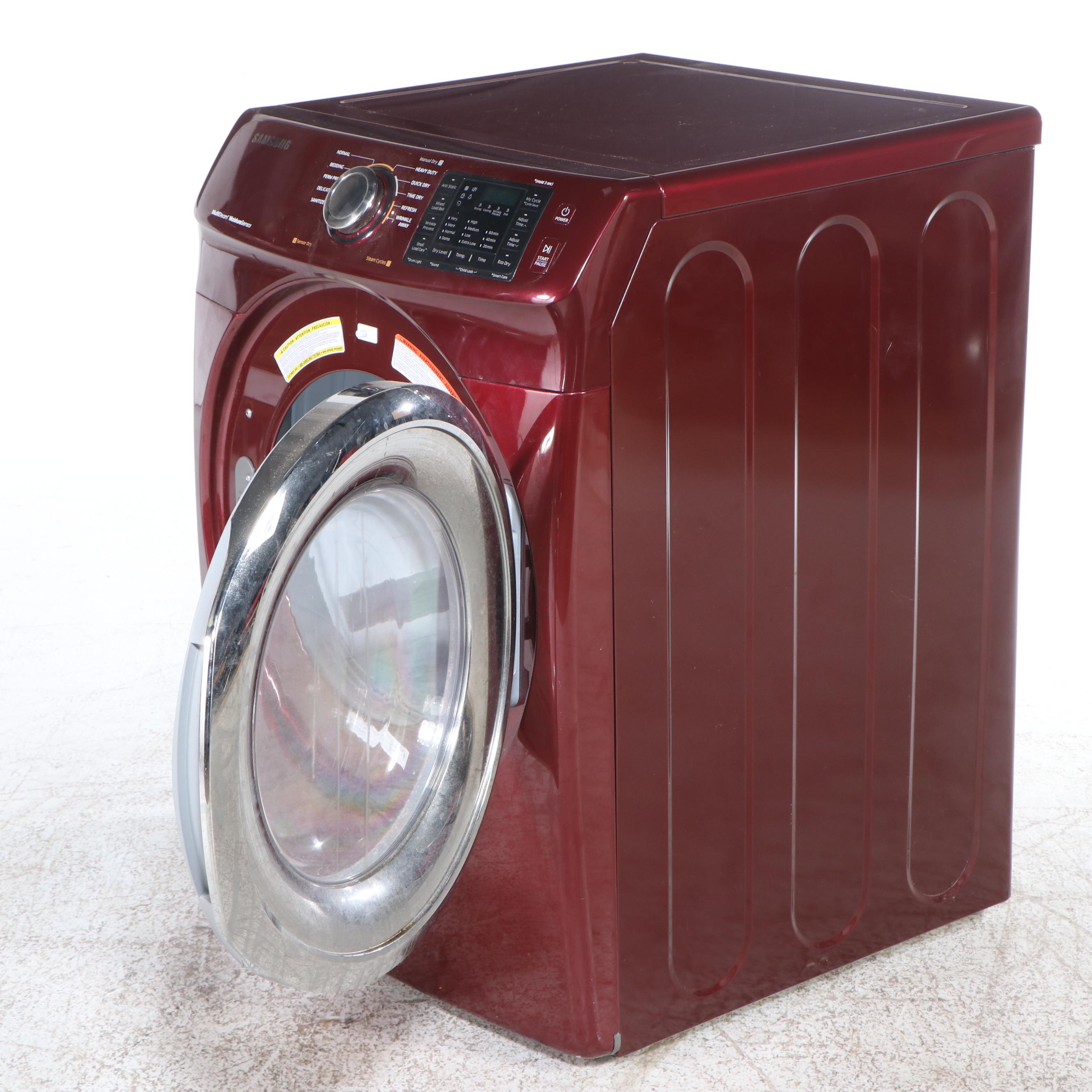 Samsung Merlot Red Front Load Washer and Dryer