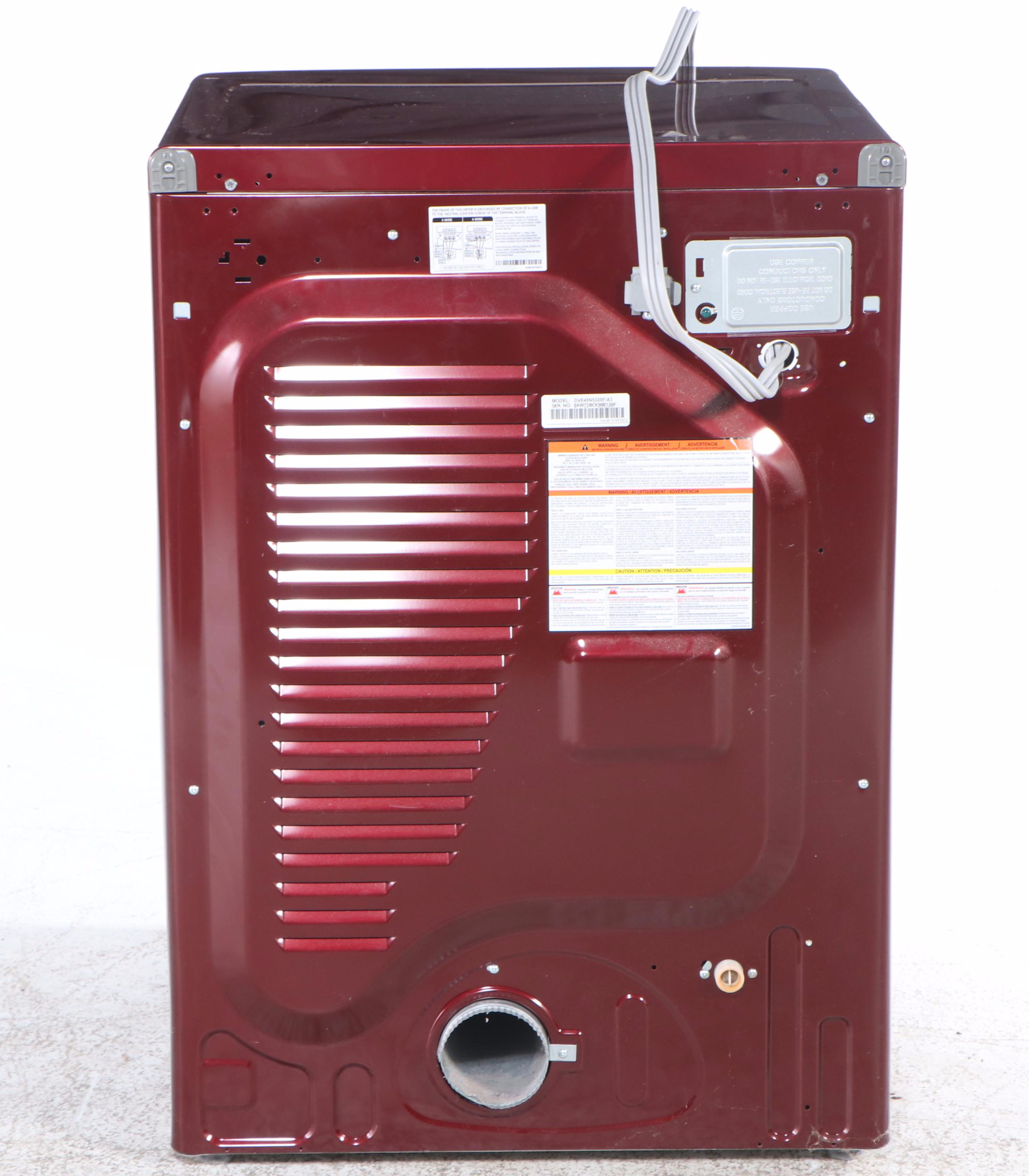 Samsung Merlot Red Front Load Washer and Dryer