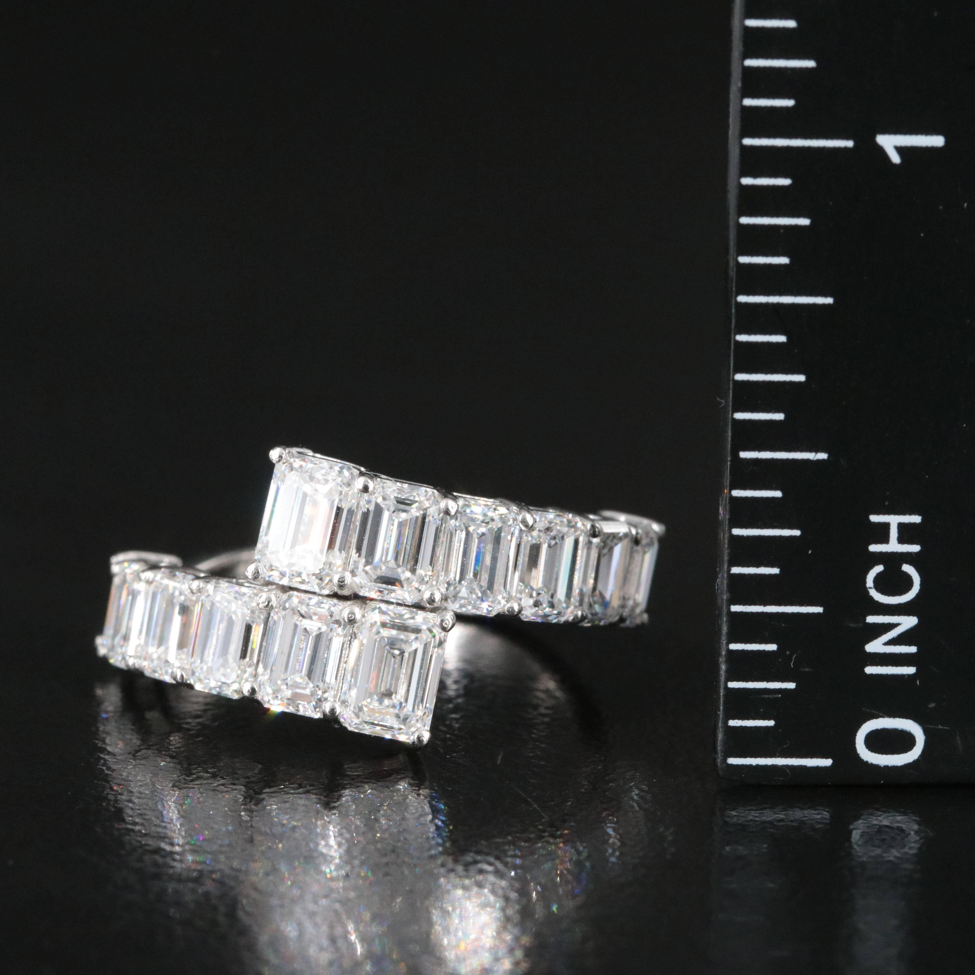 Platinum 3.99 CTW Lab Grown Diamond Bypass Ring
