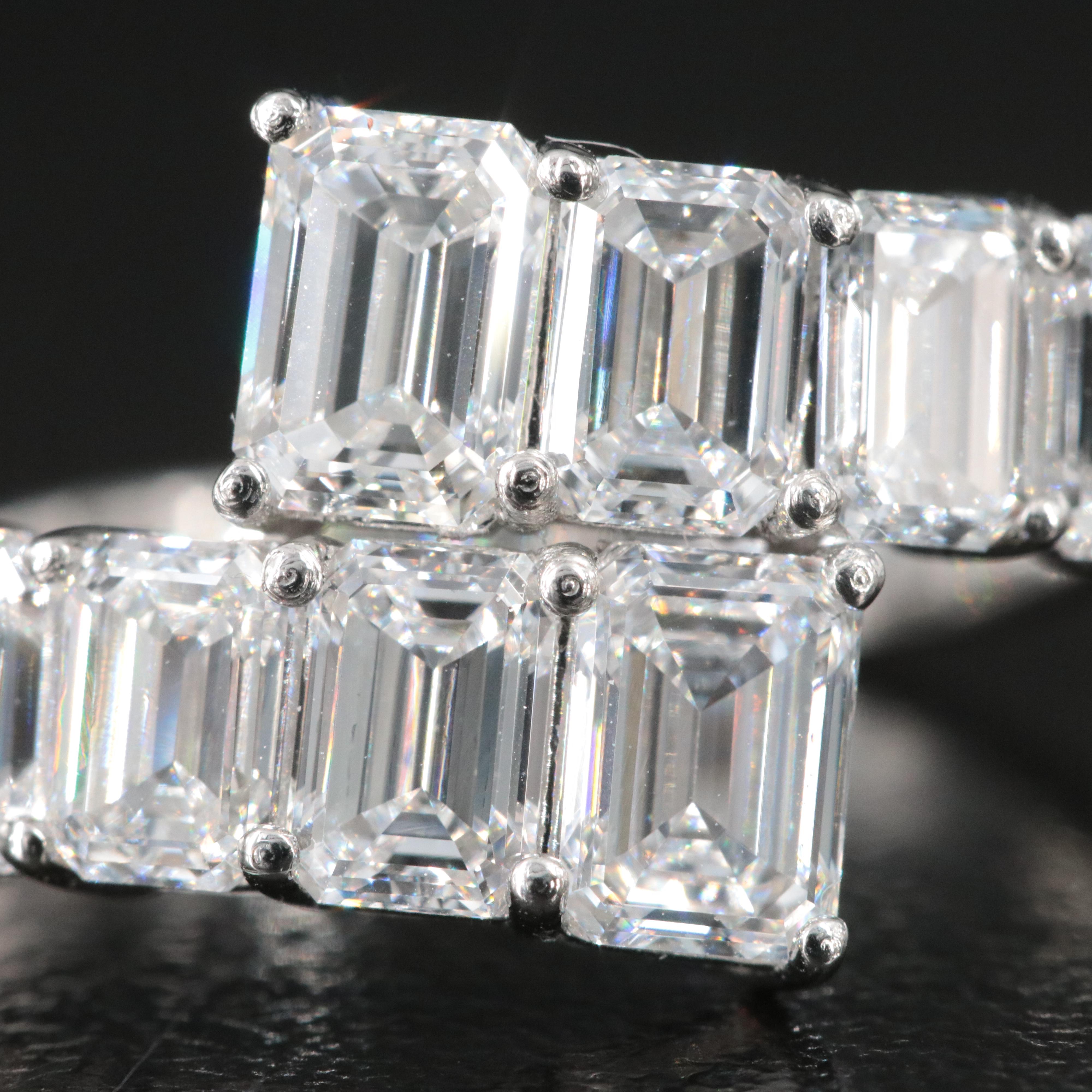 Platinum 3.99 CTW Lab Grown Diamond Bypass Ring