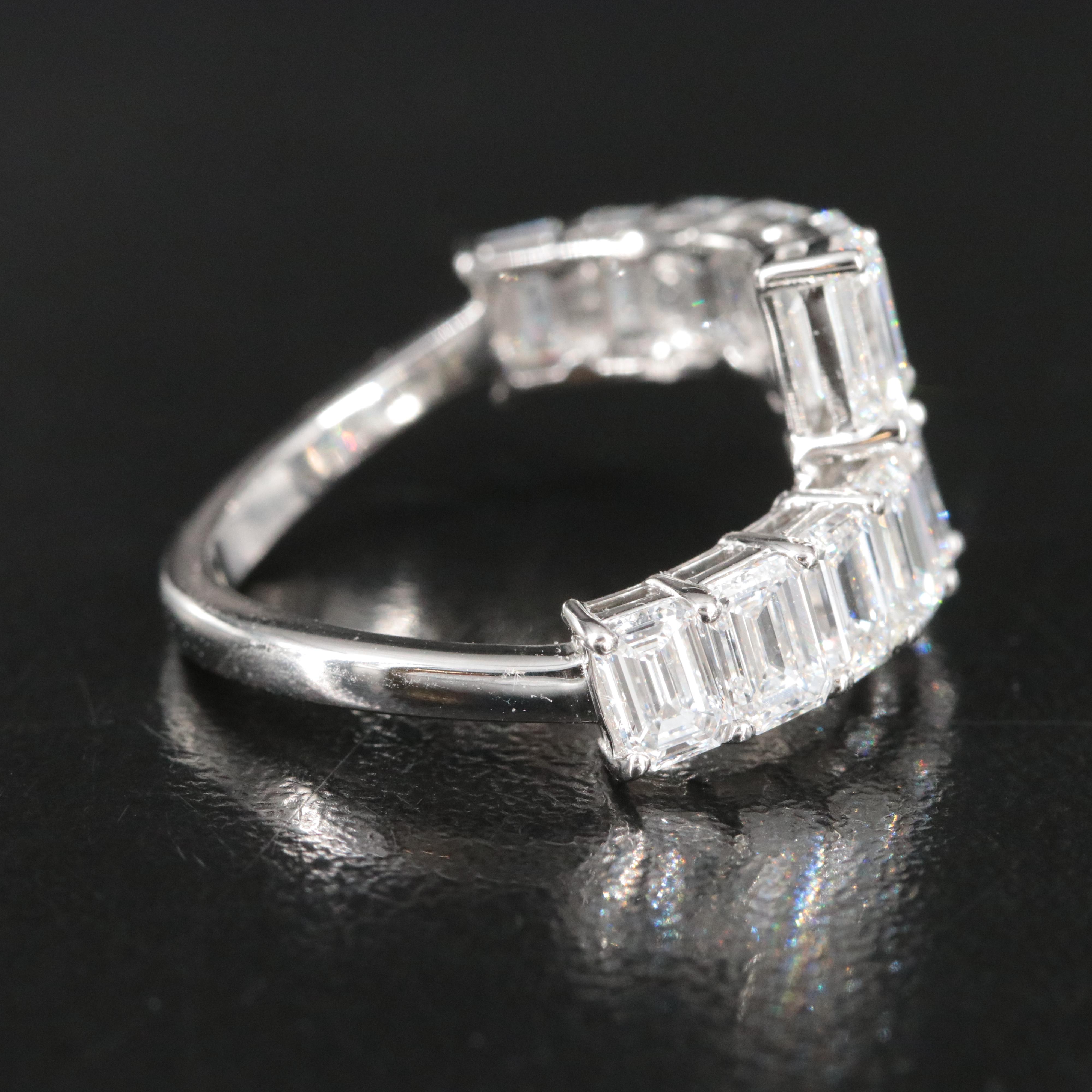 Platinum 3.99 CTW Lab Grown Diamond Bypass Ring
