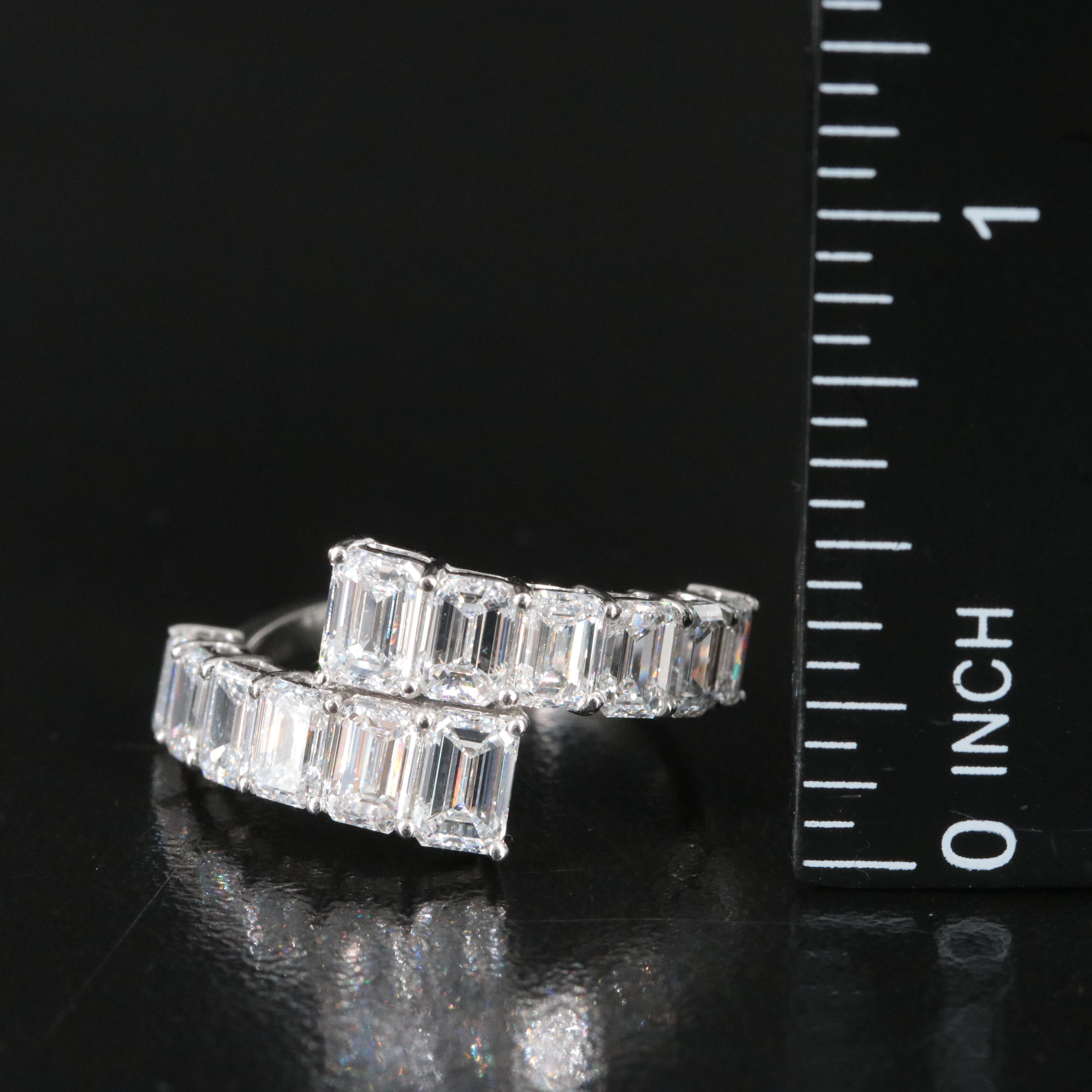 Platinum 3.80 CTW Lab Grown Diamond Bypass Ring