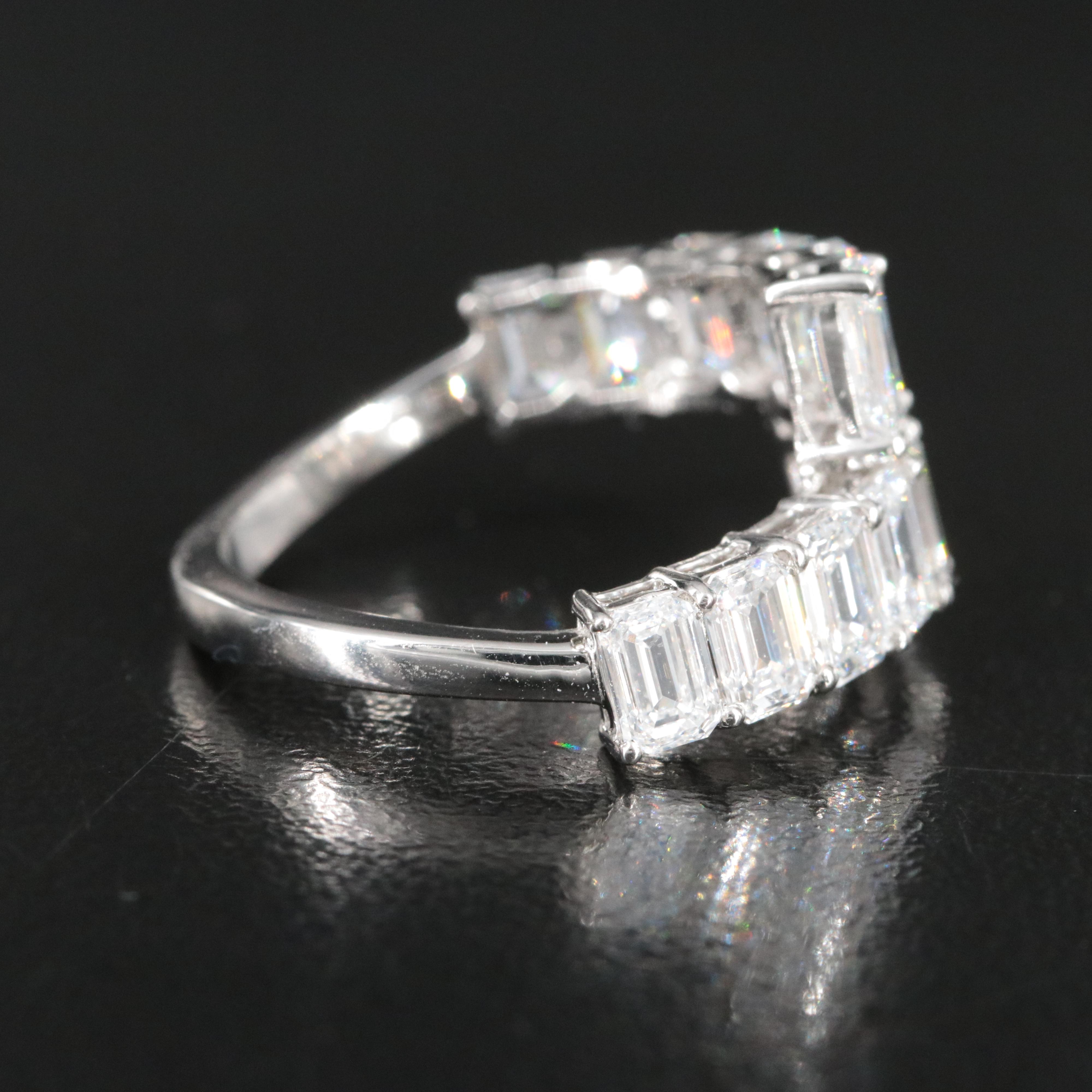 Platinum 3.80 CTW Lab Grown Diamond Bypass Ring