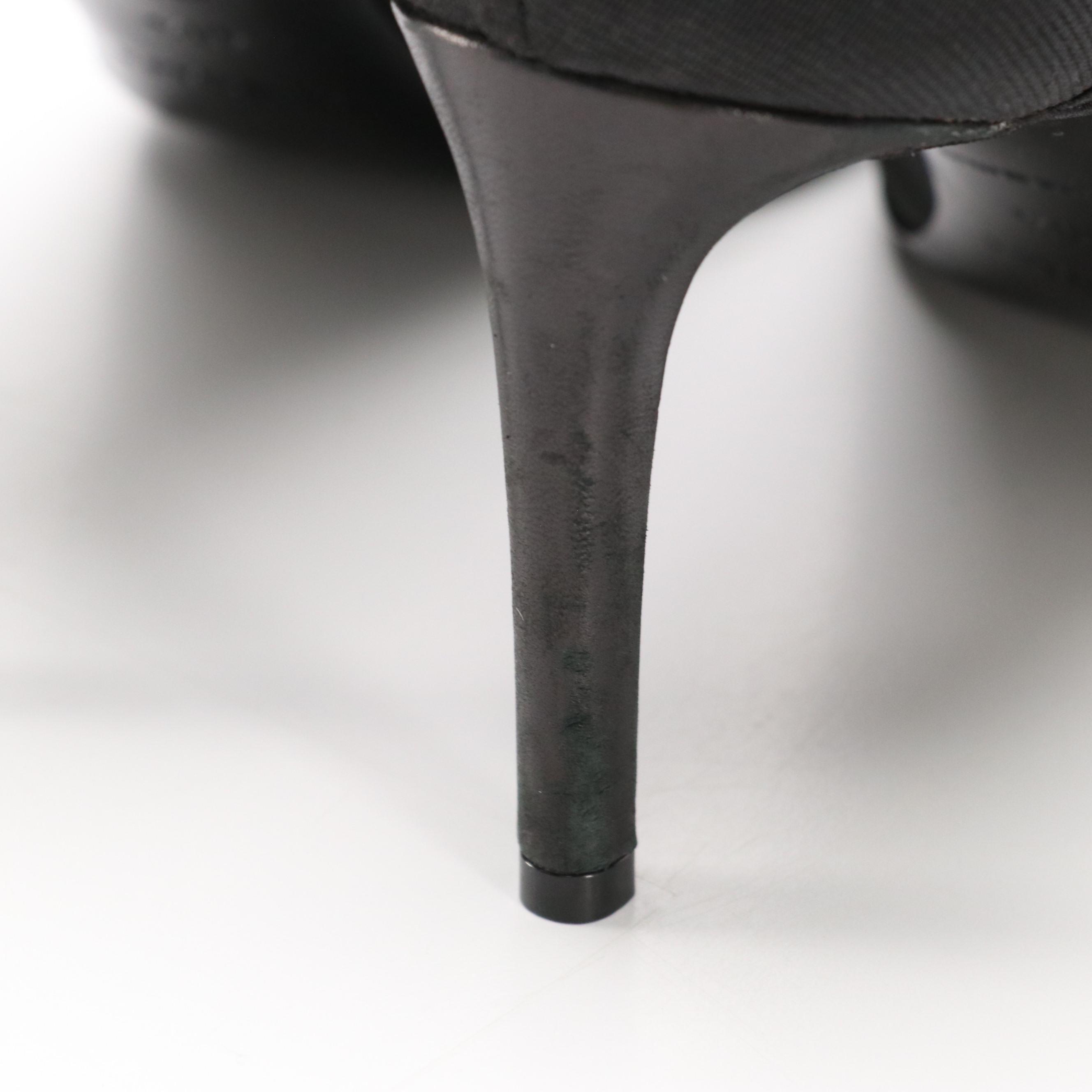 Balenciaga Pointed Toe Knife Booties in Black Stretch Fabric