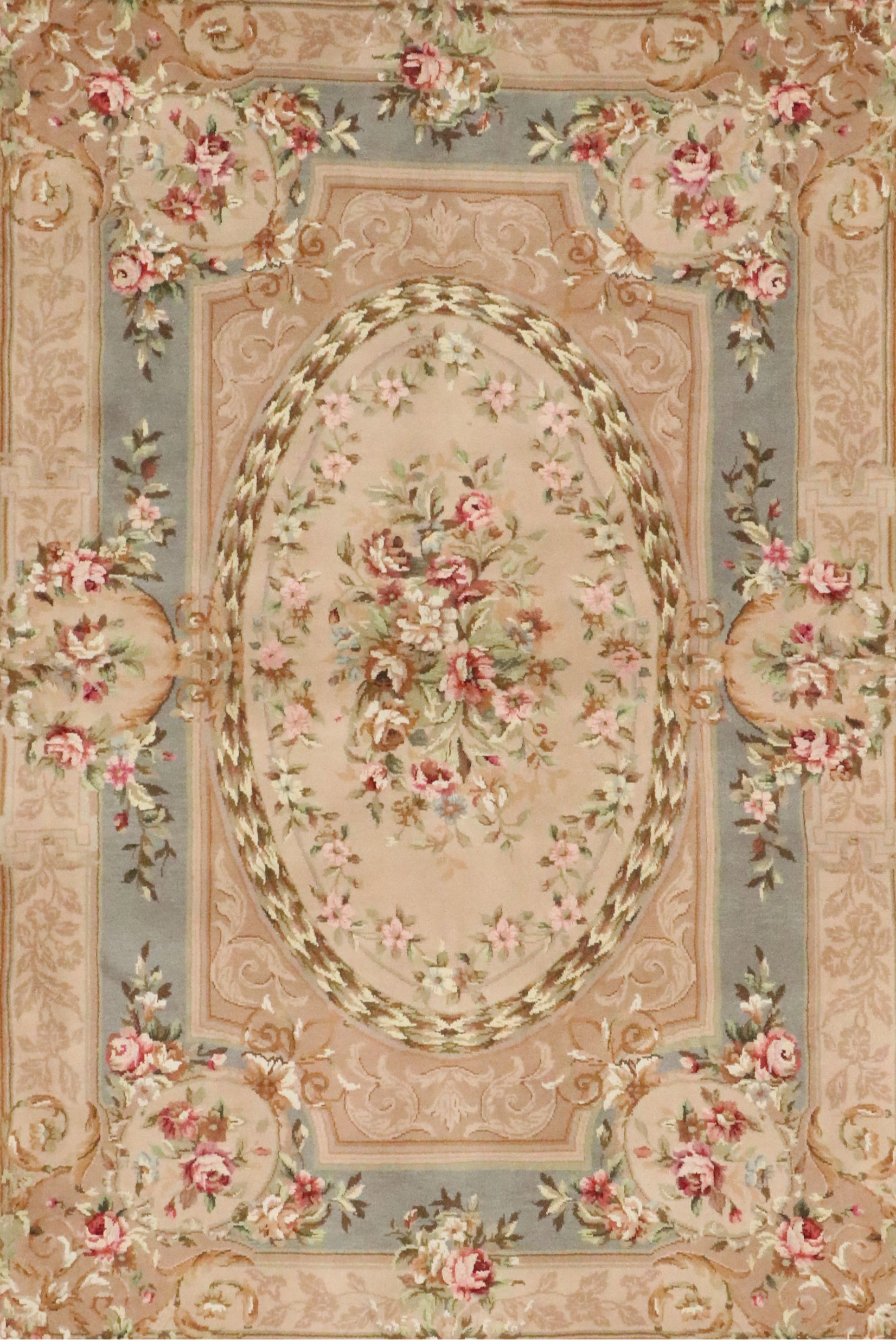 4' x 6'1 Hand-Knotted Sino-French Aubusson Area Rug