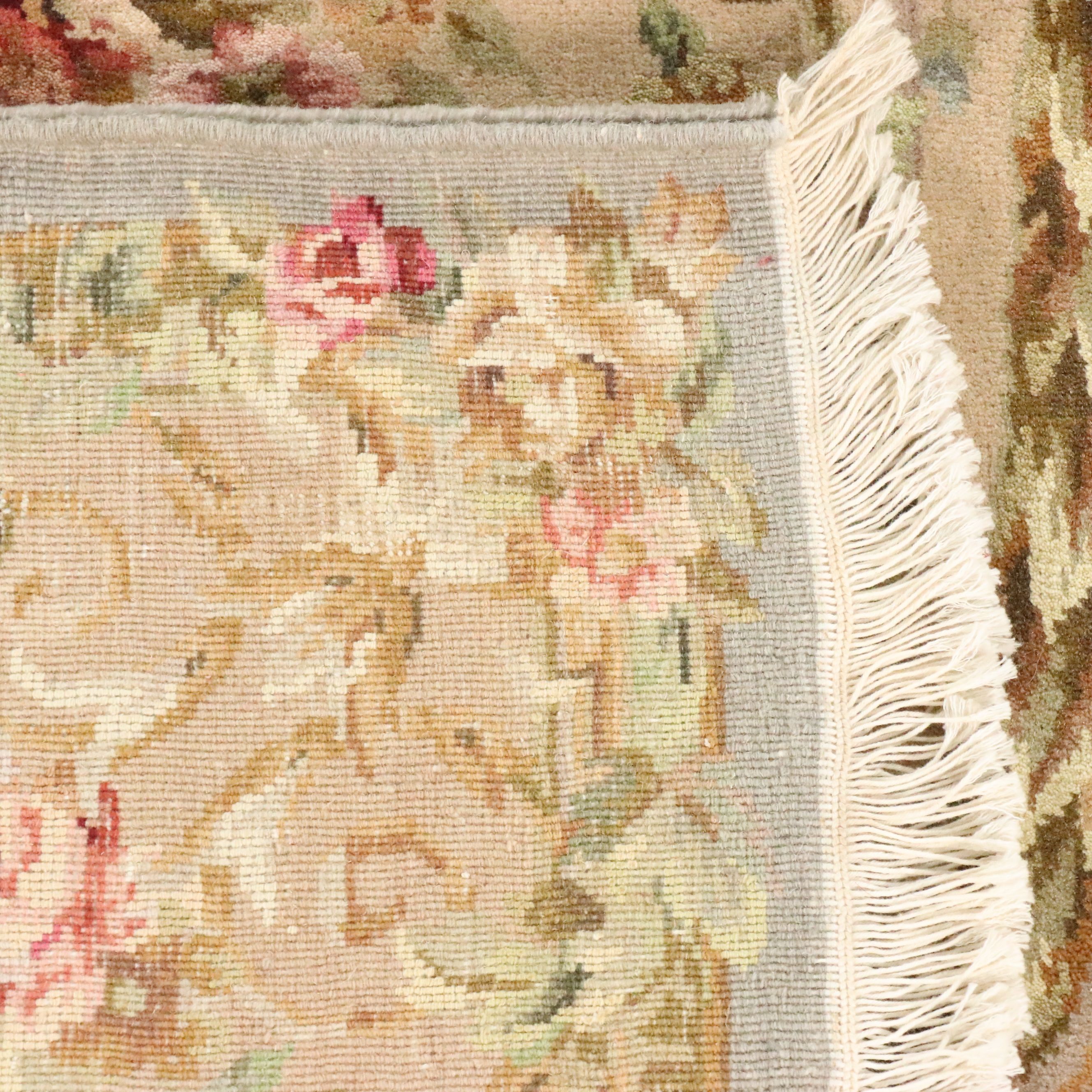 4' x 6'1 Hand-Knotted Sino-French Aubusson Area Rug