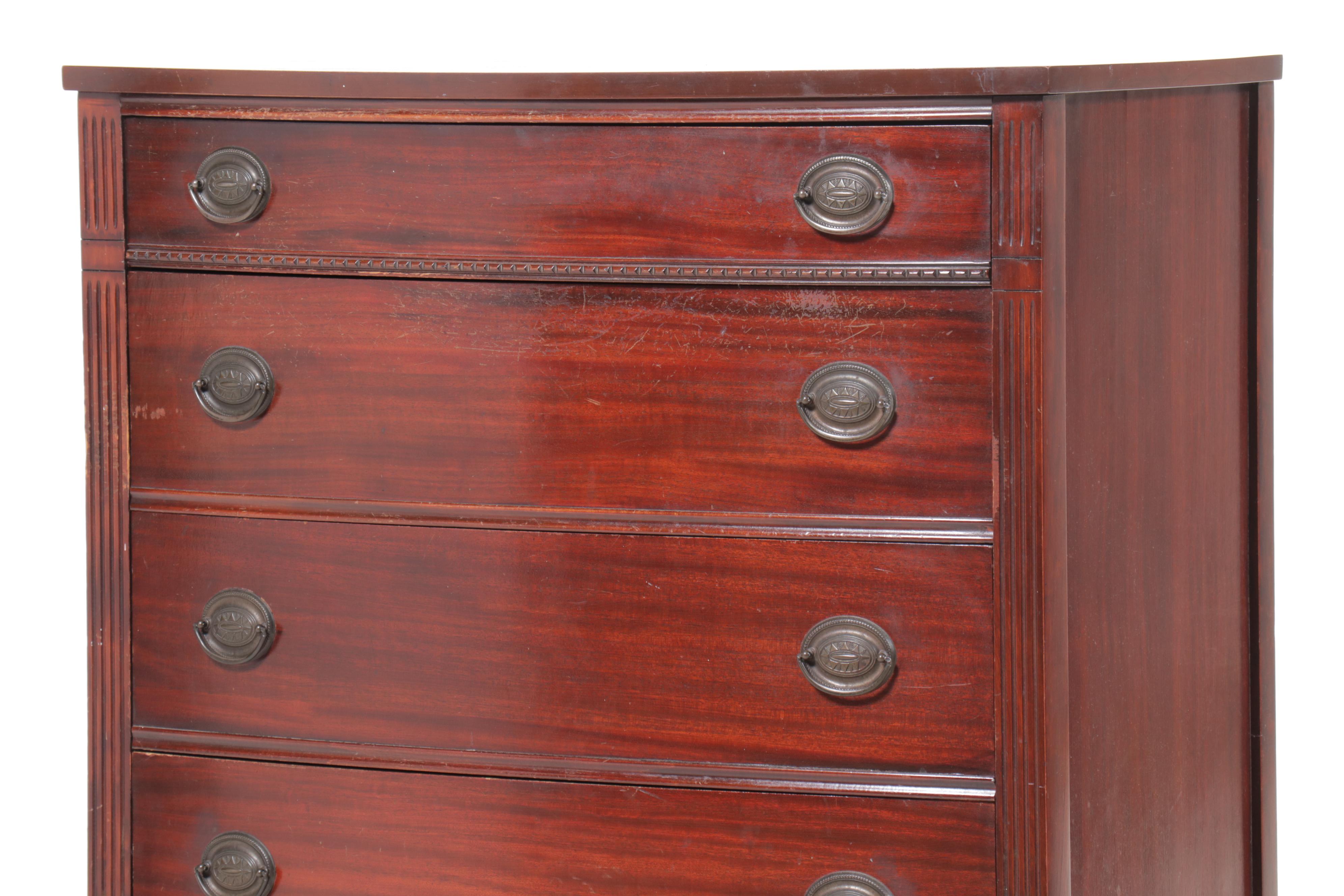 Harmony House Sheraton Style Mahogany Chest of Drawers, Mid to Late 20th Century