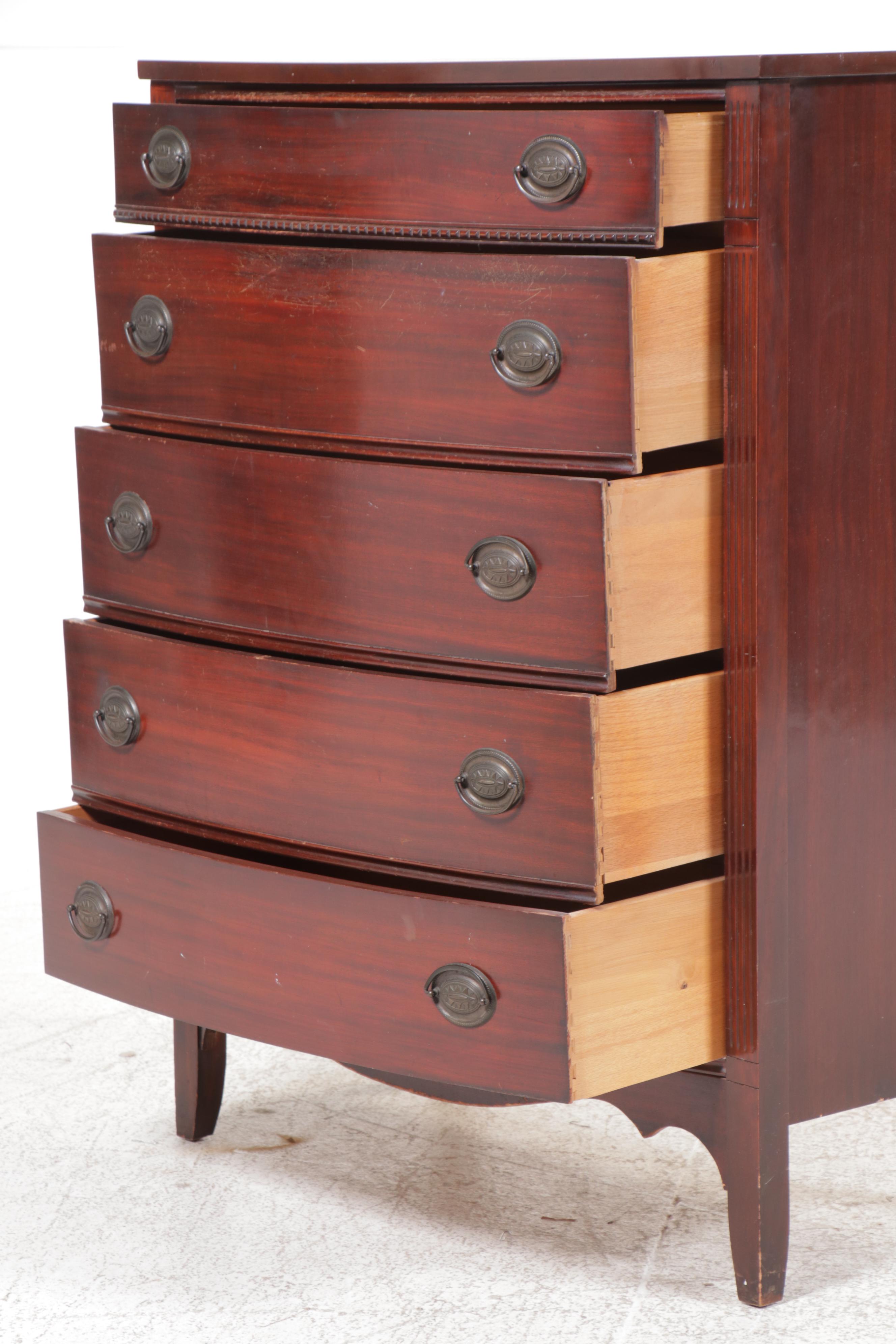 Harmony House Sheraton Style Mahogany Chest of Drawers, Mid to Late 20th Century