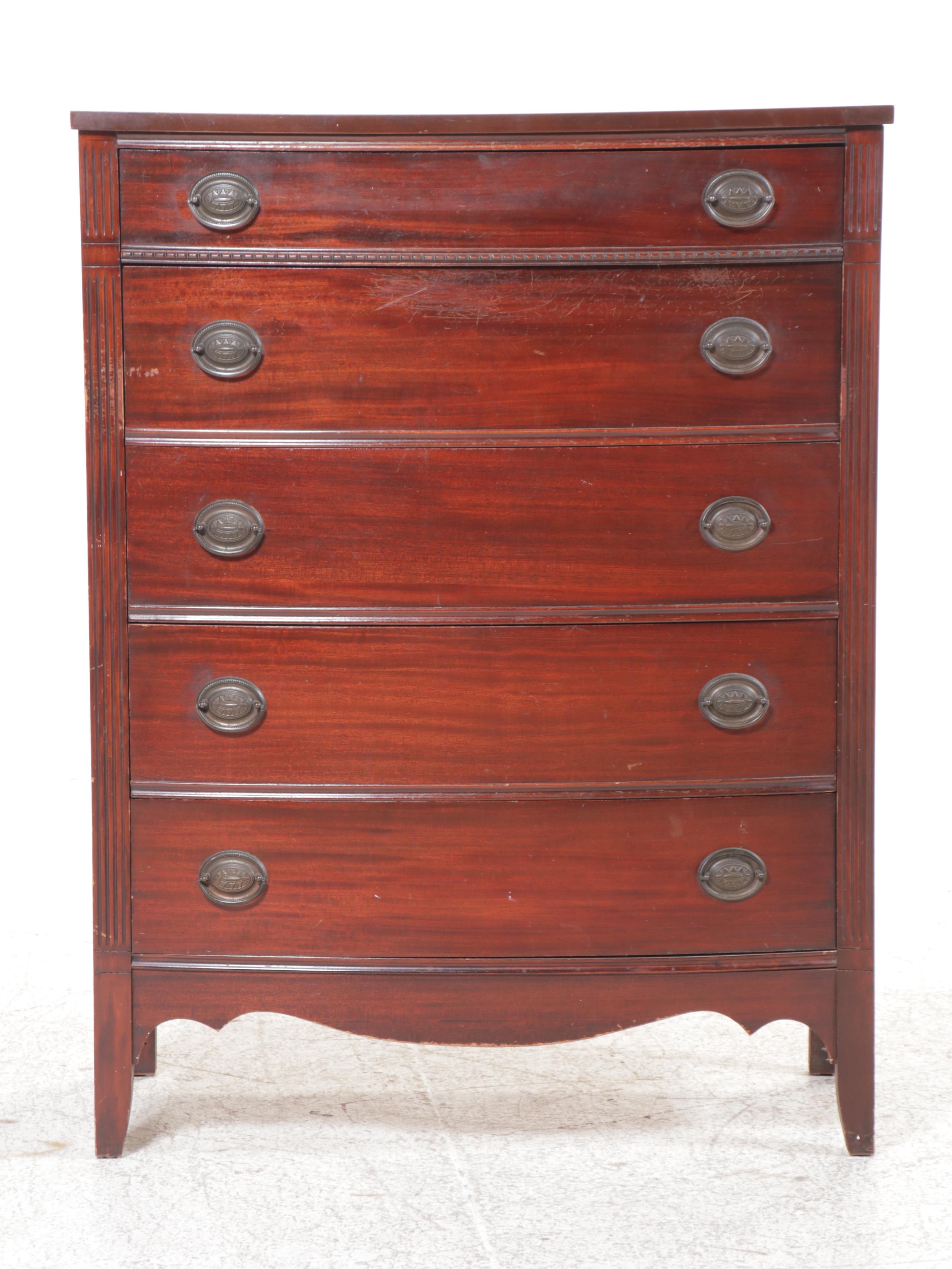 Harmony House Sheraton Style Mahogany Chest of Drawers, Mid to Late 20th Century