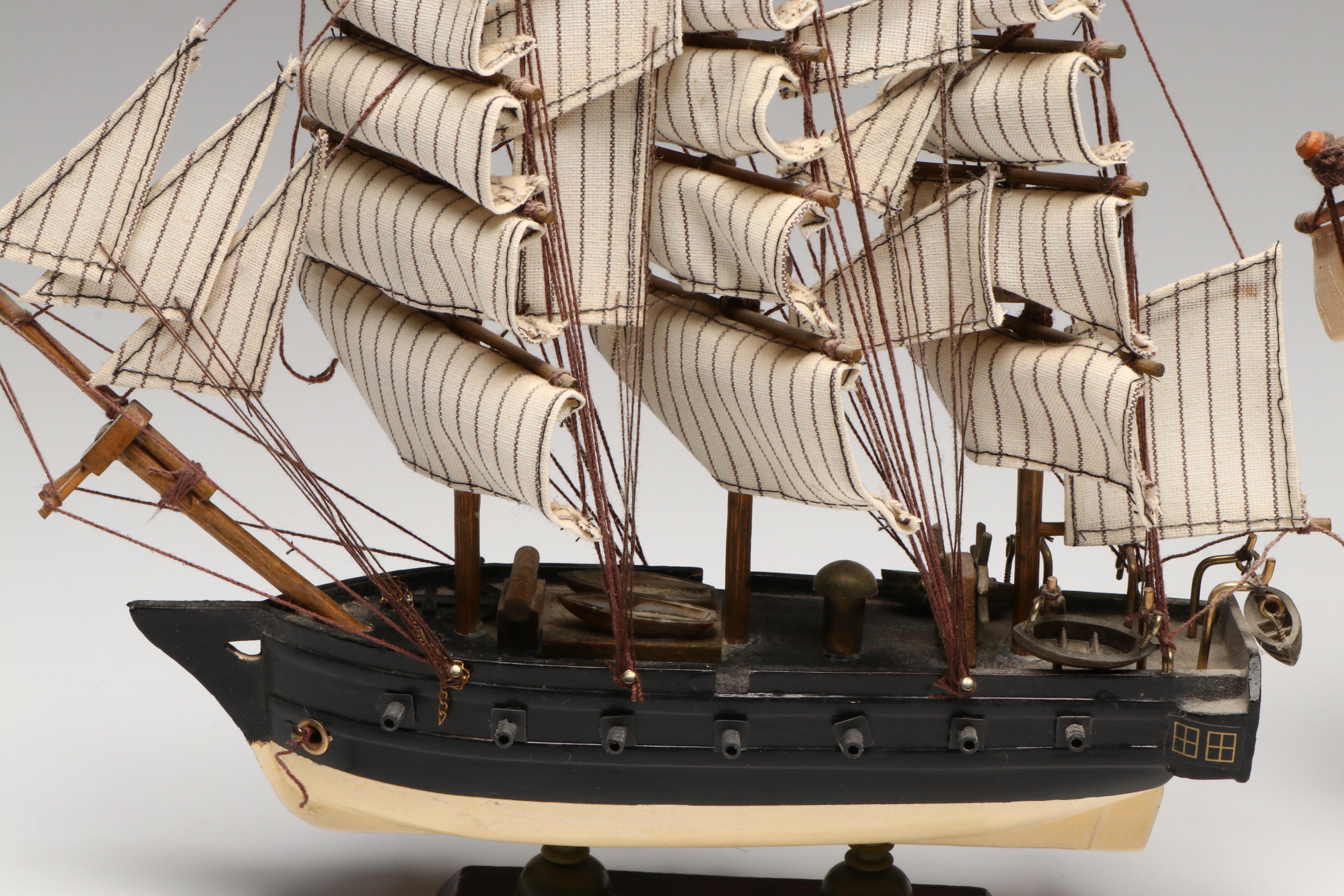 Wooden "U.S.S. Constitution" and "Mayflower" Model Ships