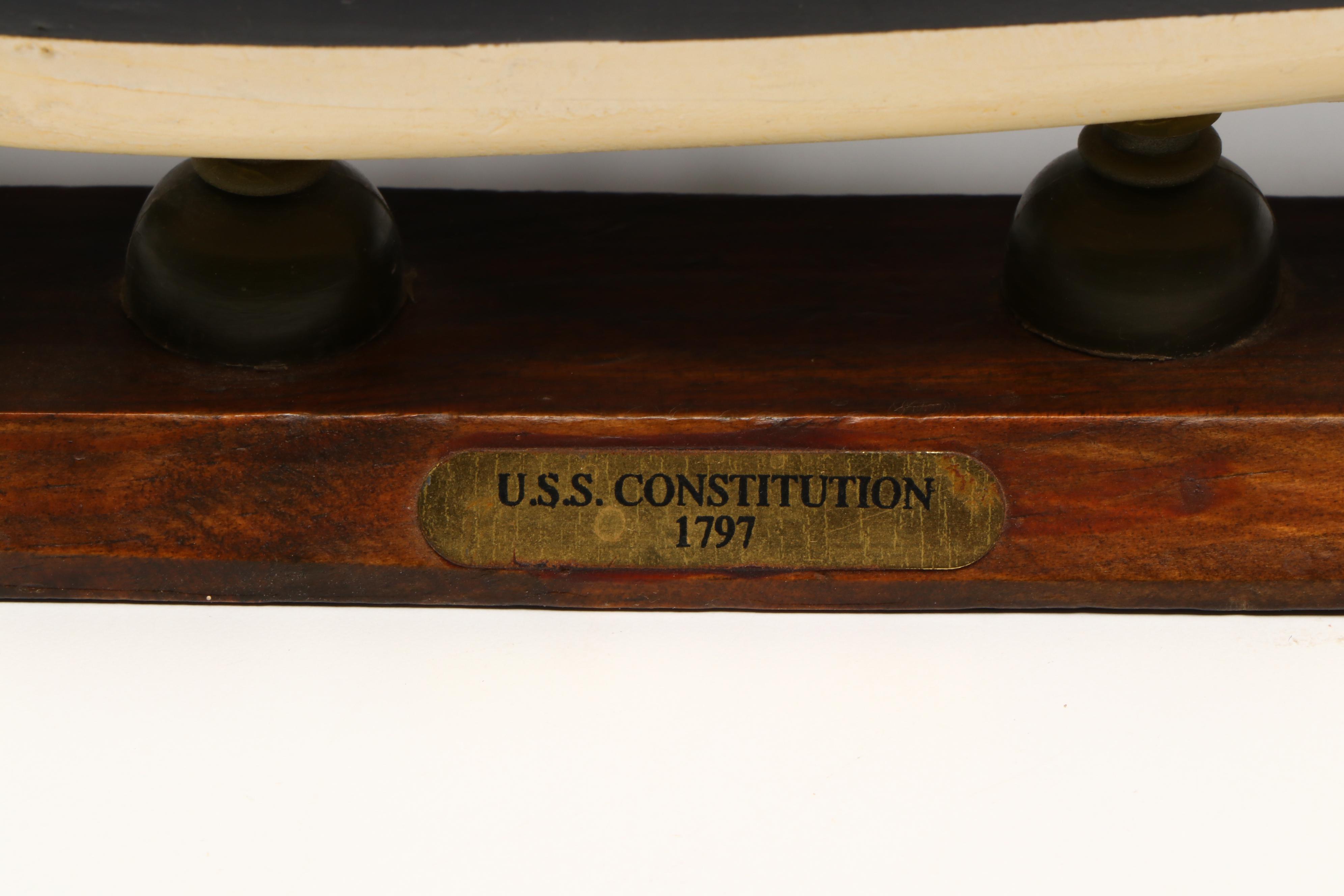 Wooden "U.S.S. Constitution" and "Mayflower" Model Ships