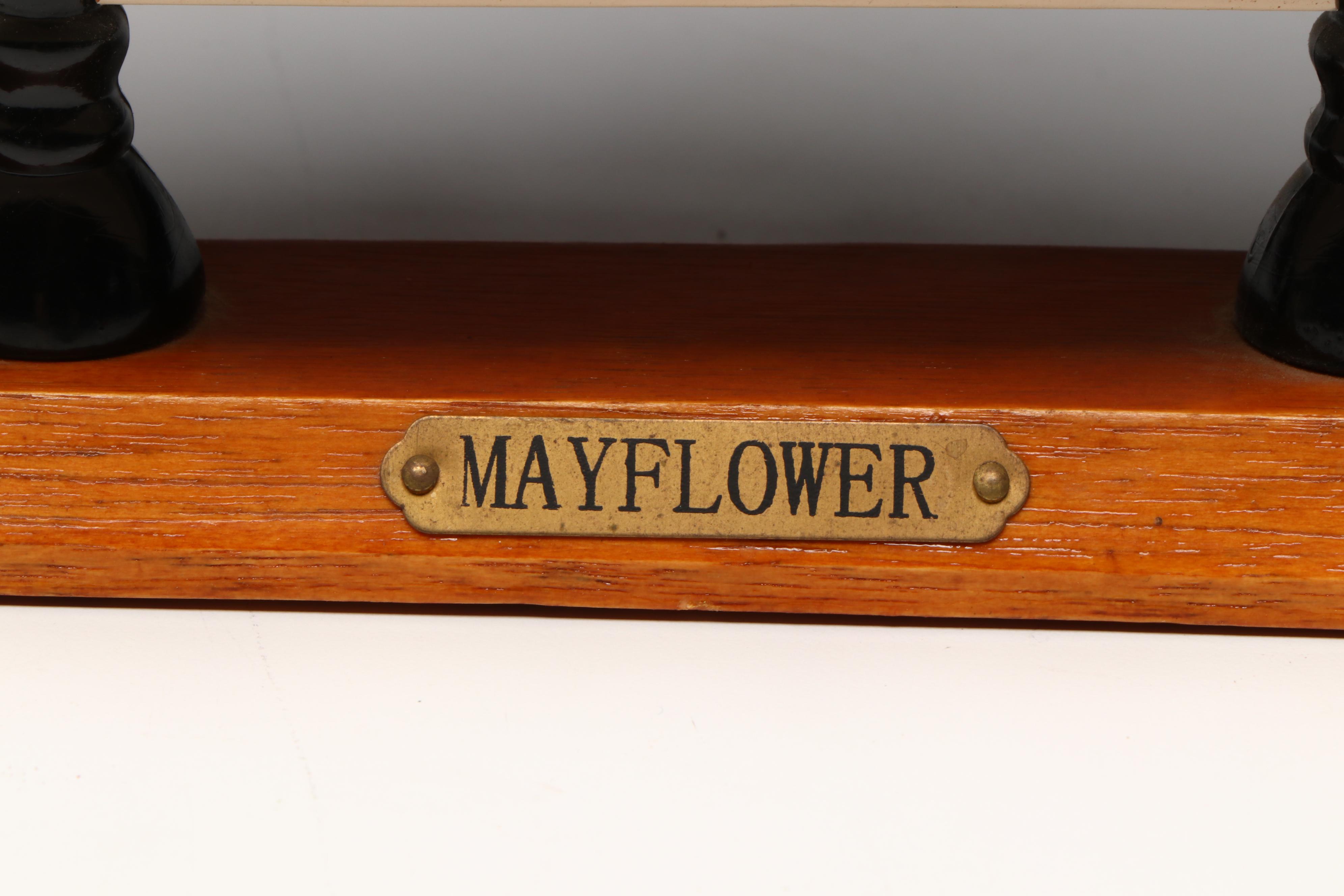 Wooden "U.S.S. Constitution" and "Mayflower" Model Ships