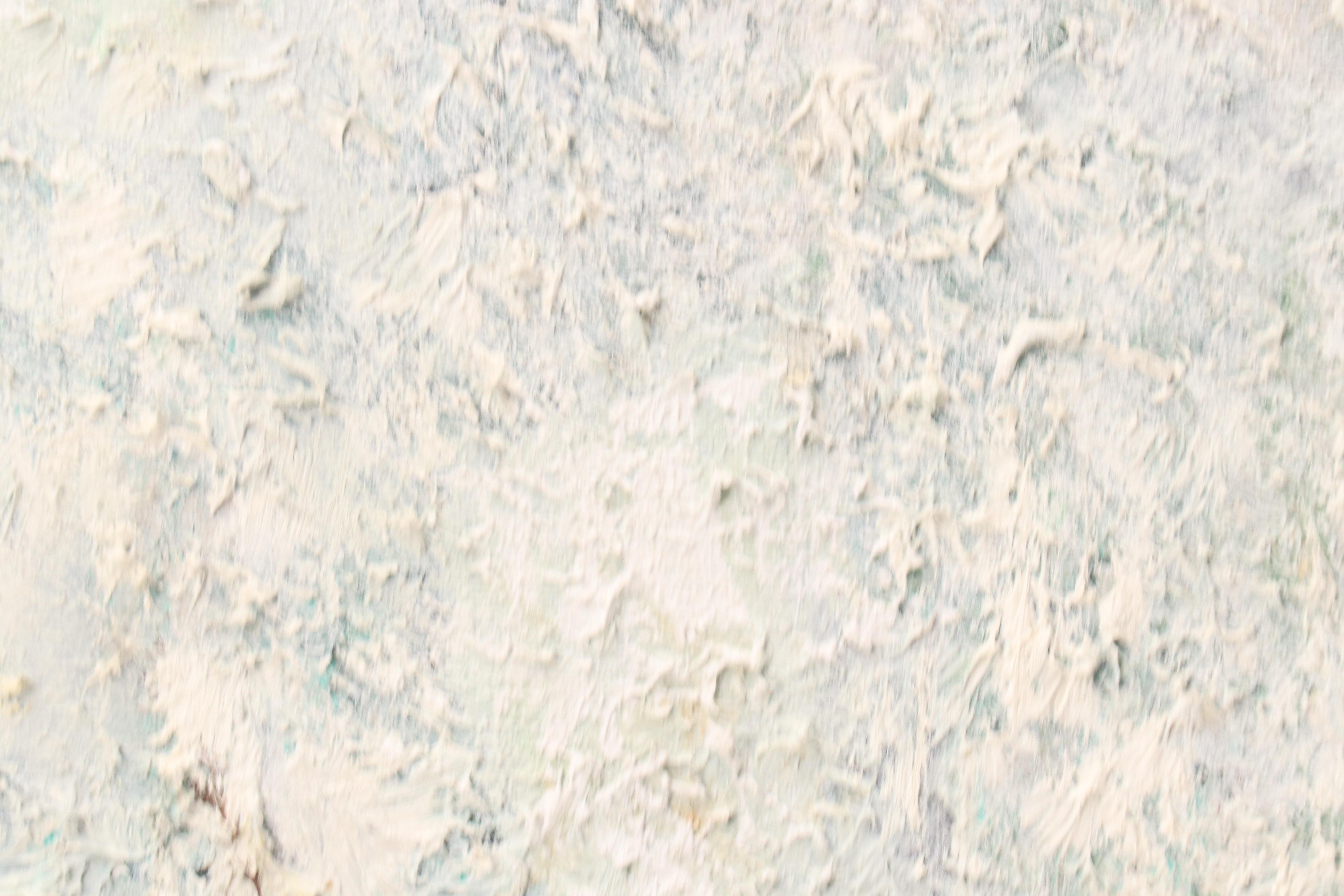 Textured Oil Painting of Wintry Park Scene, 1998