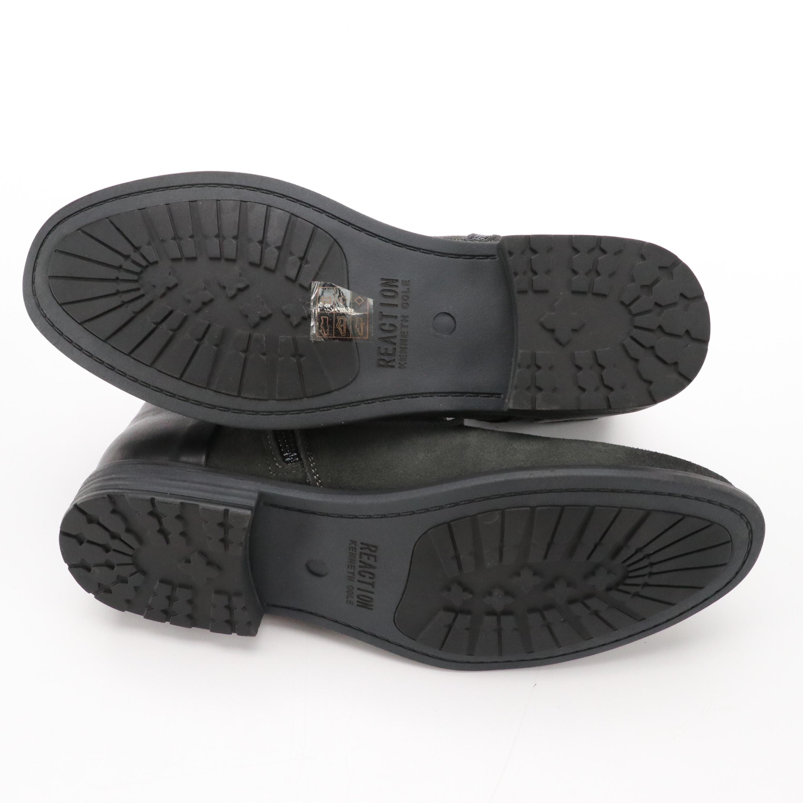 Men's Kenneth Cole Zenith Boots in Black Leather with Box