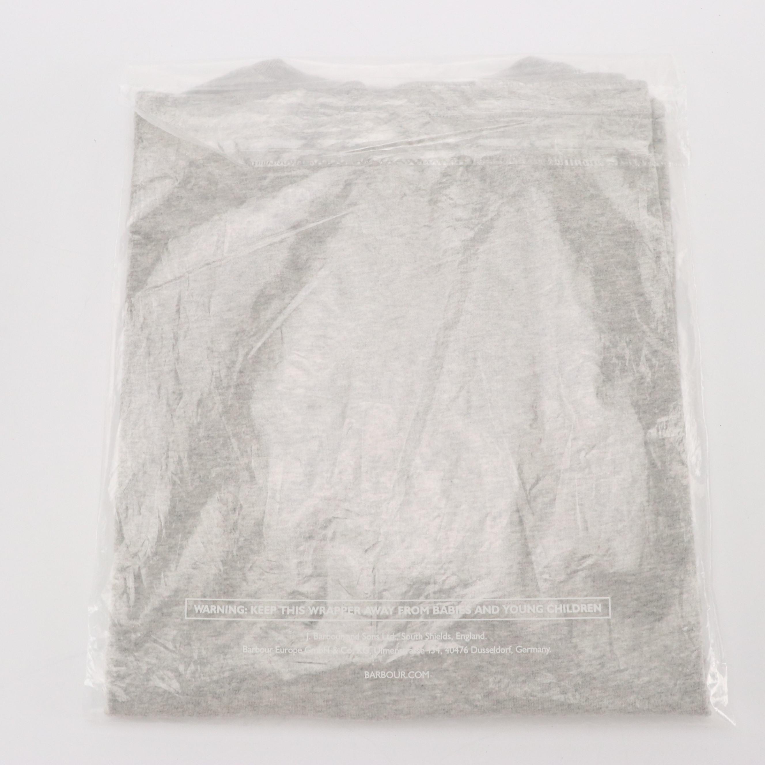 Men's Barbour International Rico T-Shirt in Gray Cotton, With Tag