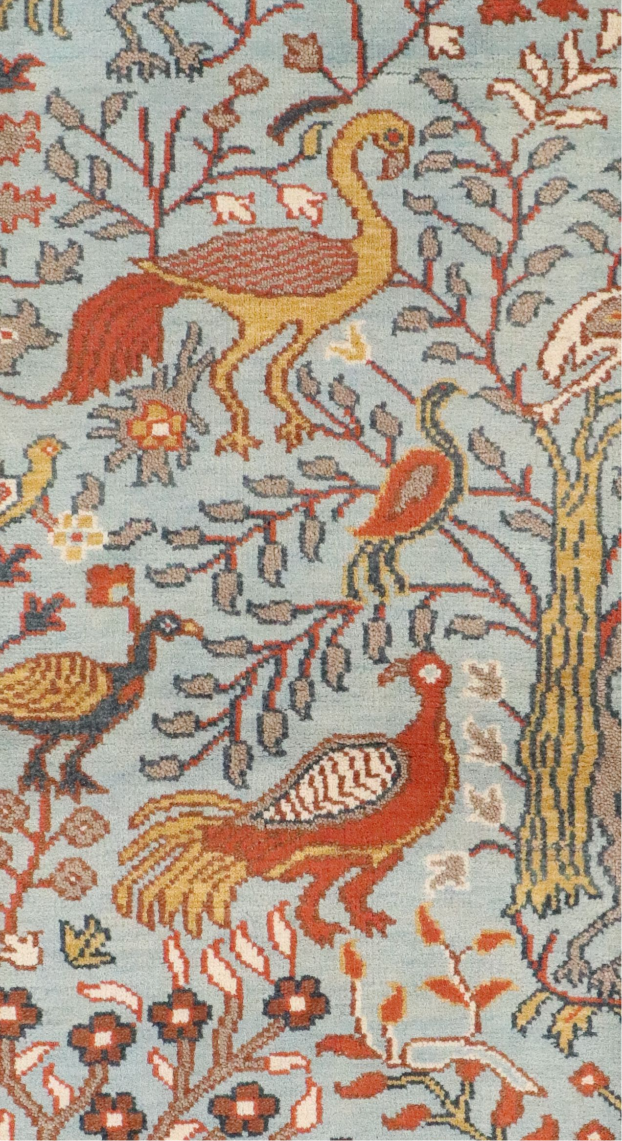 2'7 x 8'2 Hand-Knotted Indo-Persian Pictorial Carpet Runner