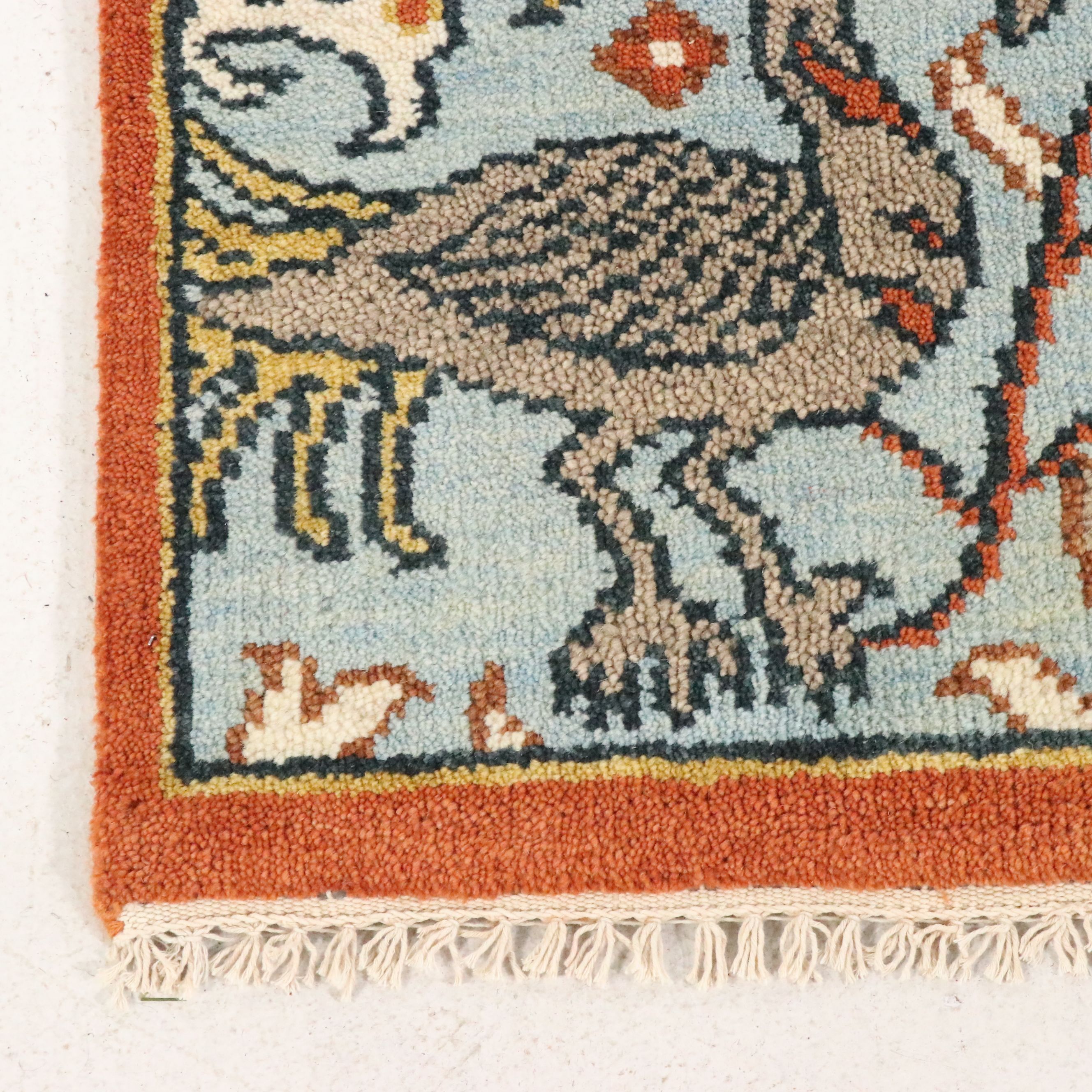 2'7 x 8'2 Hand-Knotted Indo-Persian Pictorial Carpet Runner