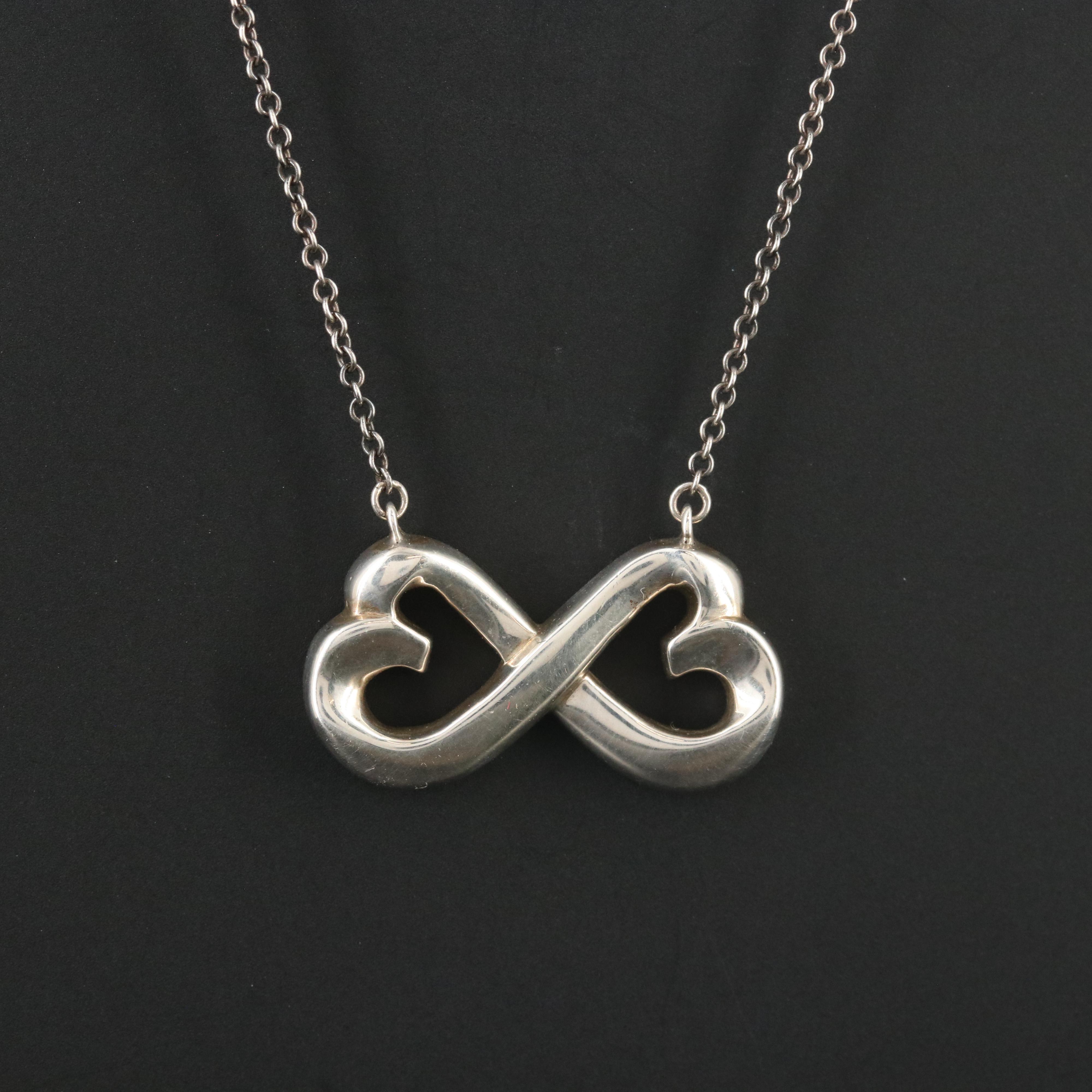 Paloma Picasso for Tiffany & Co. Sterling Loving Heart Infinity Necklace