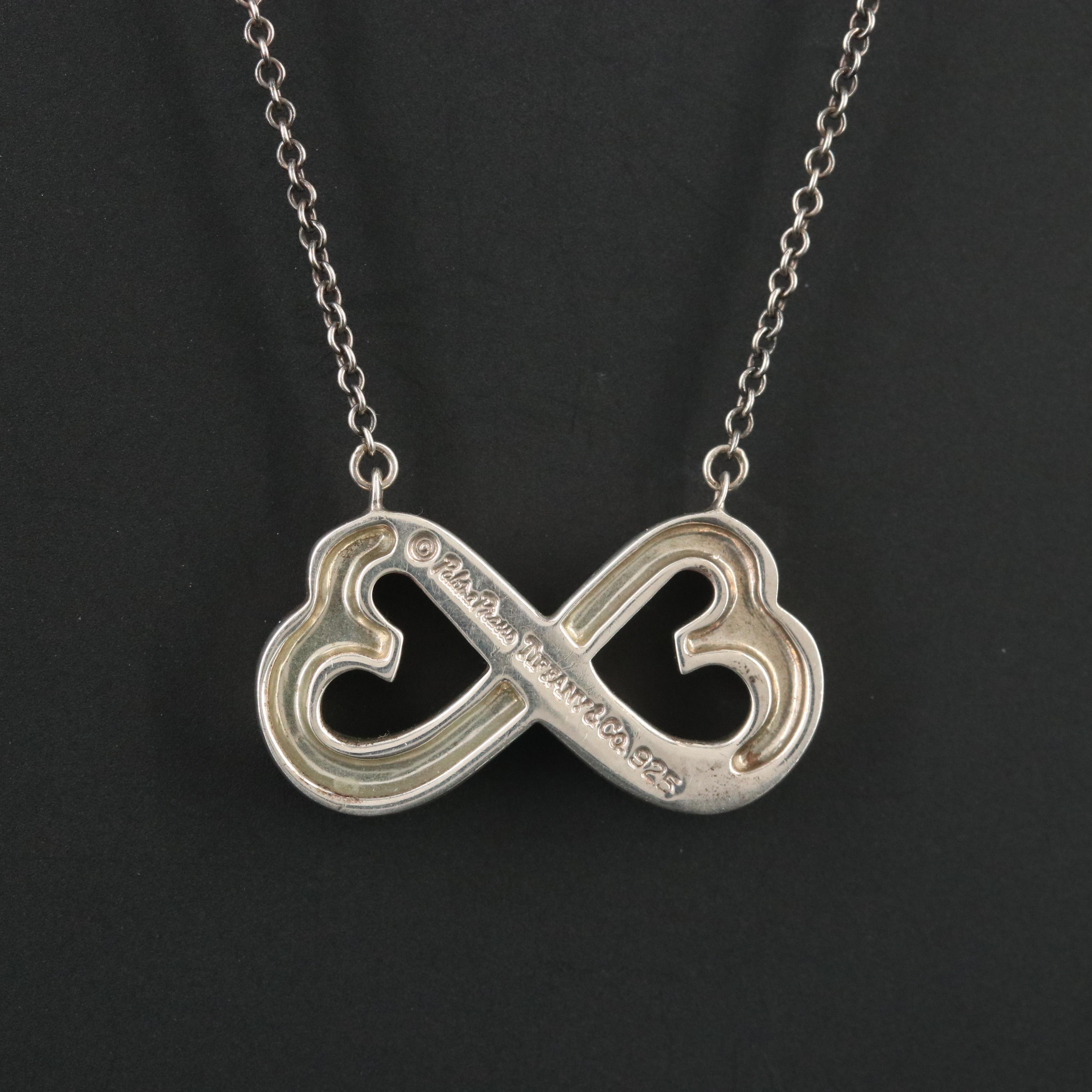 Paloma Picasso for Tiffany & Co. Sterling Loving Heart Infinity Necklace