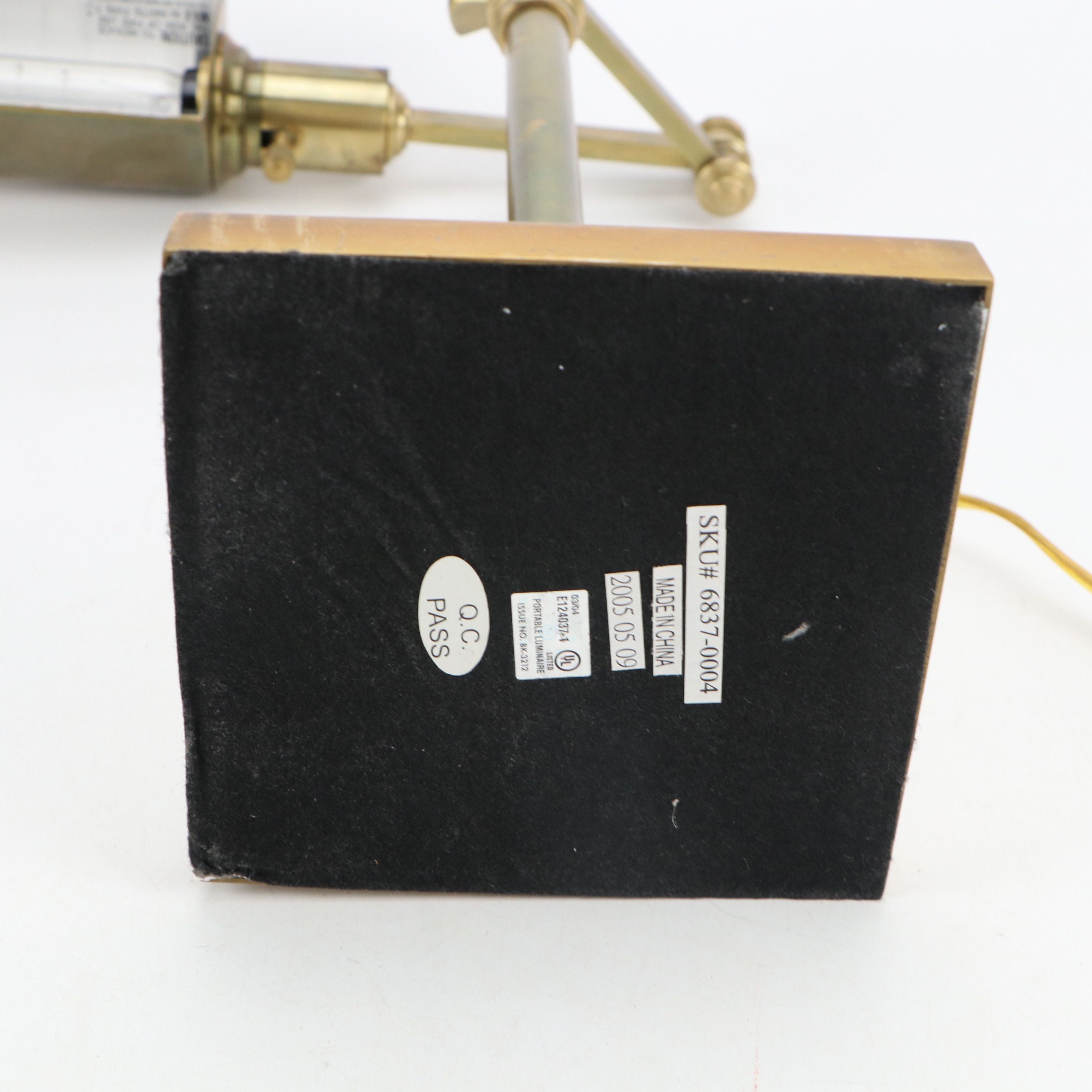 Brass Finish Swing Arm Desk Lamp, 2005