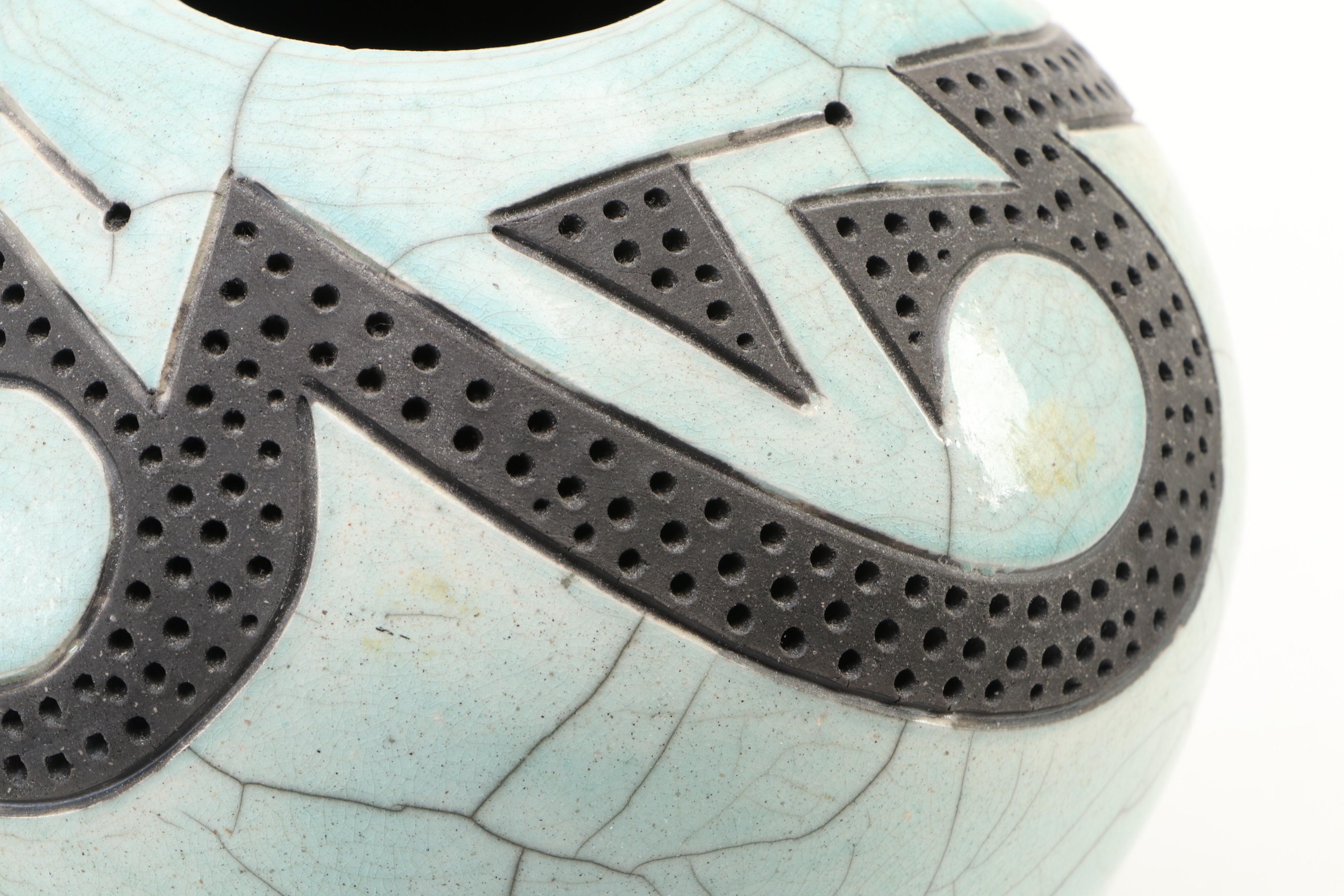 Sauri Warli Style Friendship Vase with Other Art Pottery Vessels