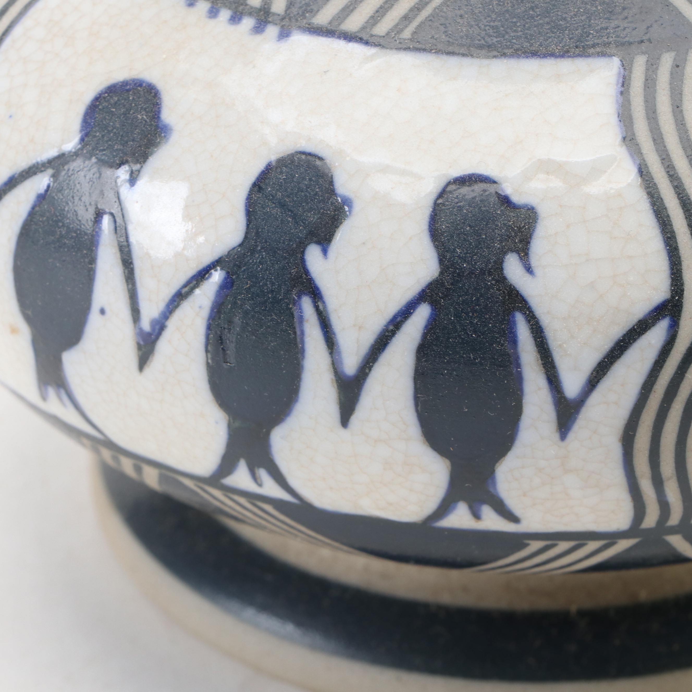 Sauri Warli Style Friendship Vase with Other Art Pottery Vessels