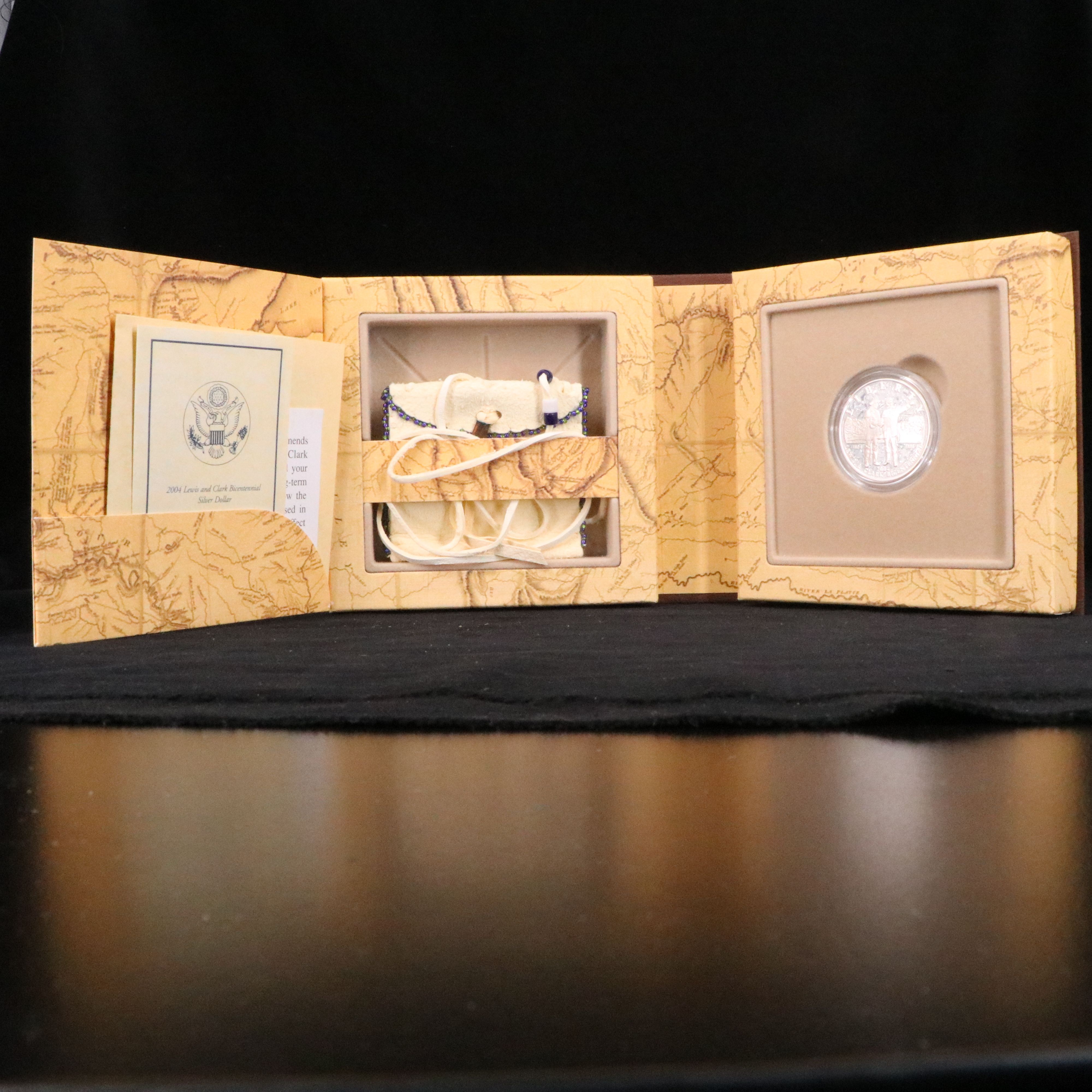Two 2004 Lewis & Clark U.S. Mint Coin and Pouch Set