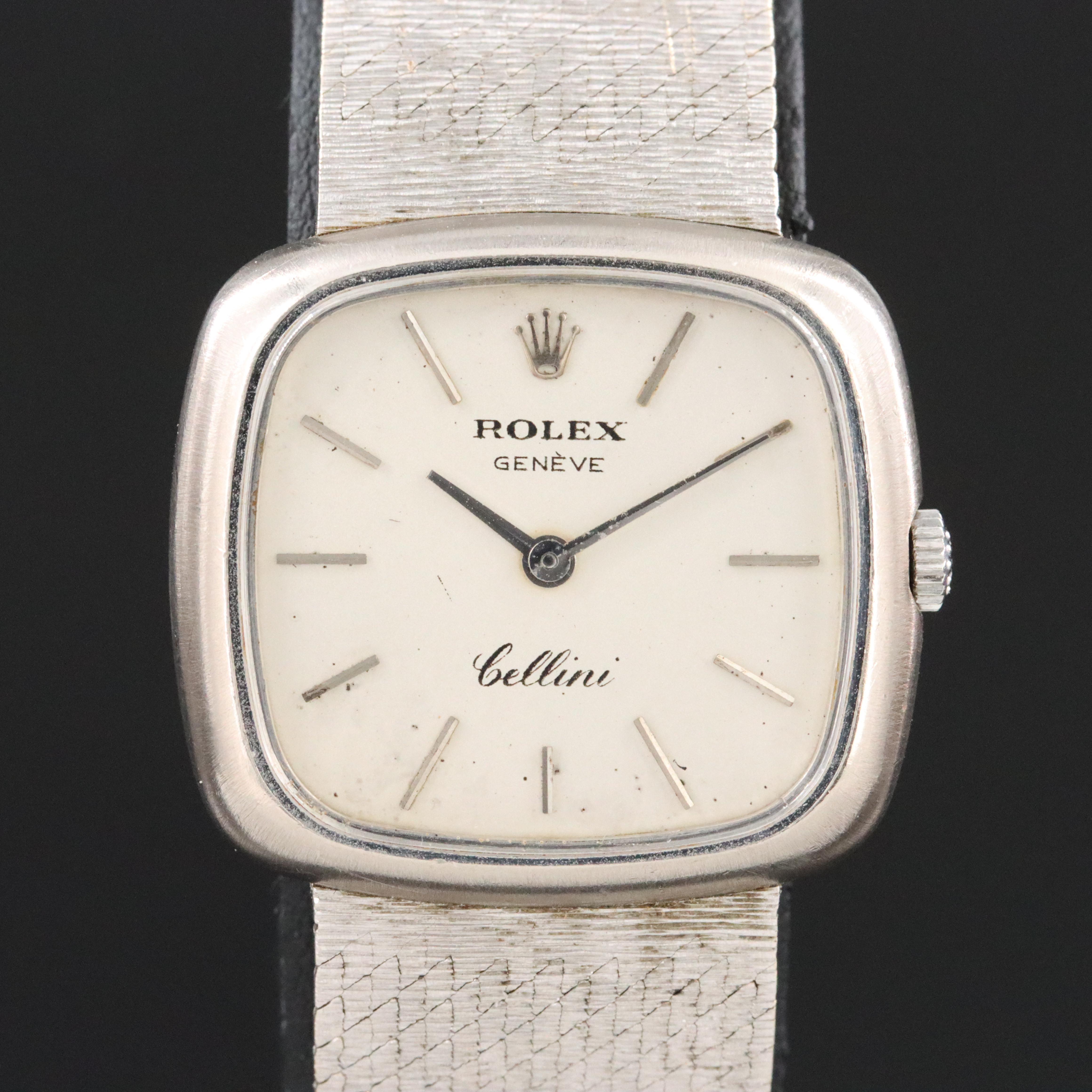 Vintage Rolex Cellini 18K White Gold 26mm Manual-Wind Watch ref. 3825 c.1970