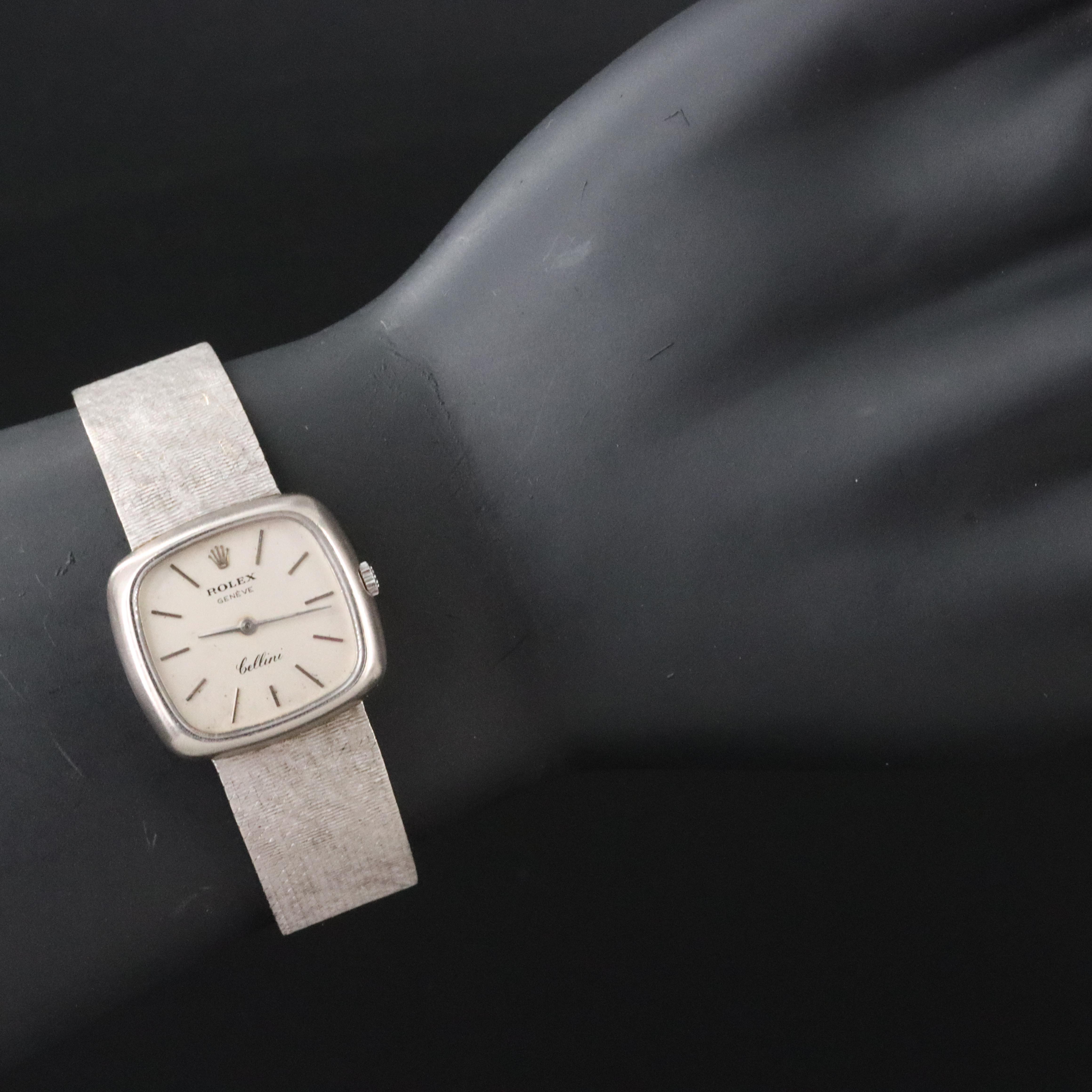 Vintage Rolex Cellini 18K White Gold 26mm Manual-Wind Watch ref. 3825 c.1970