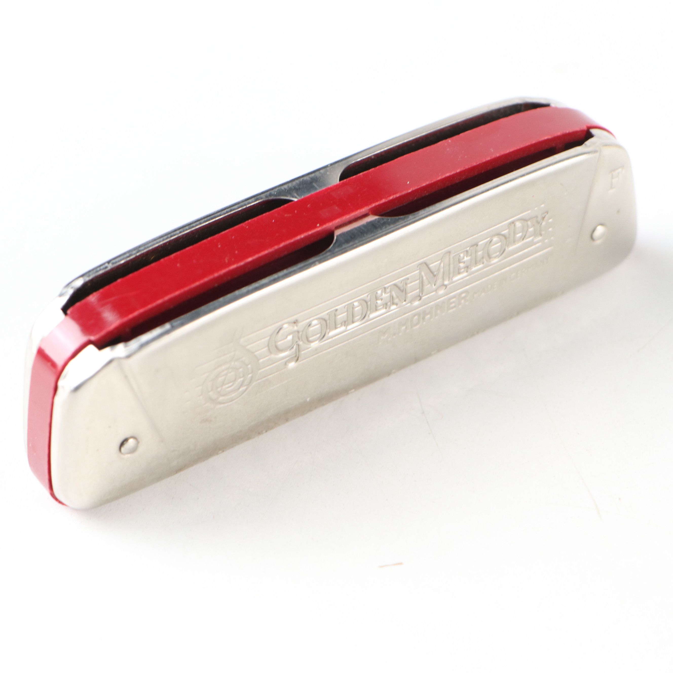 German M. Hohner "Golden Melody" Metal and Resin Harmonicas
