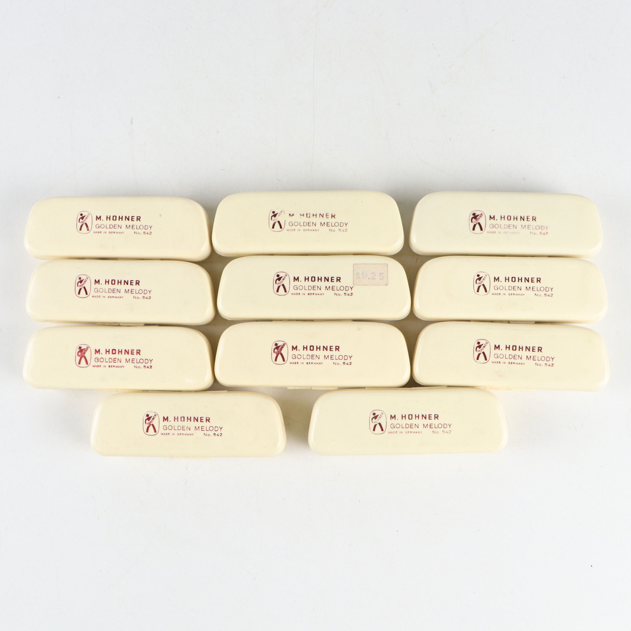German M. Hohner "Golden Melody" Metal and Resin Harmonicas