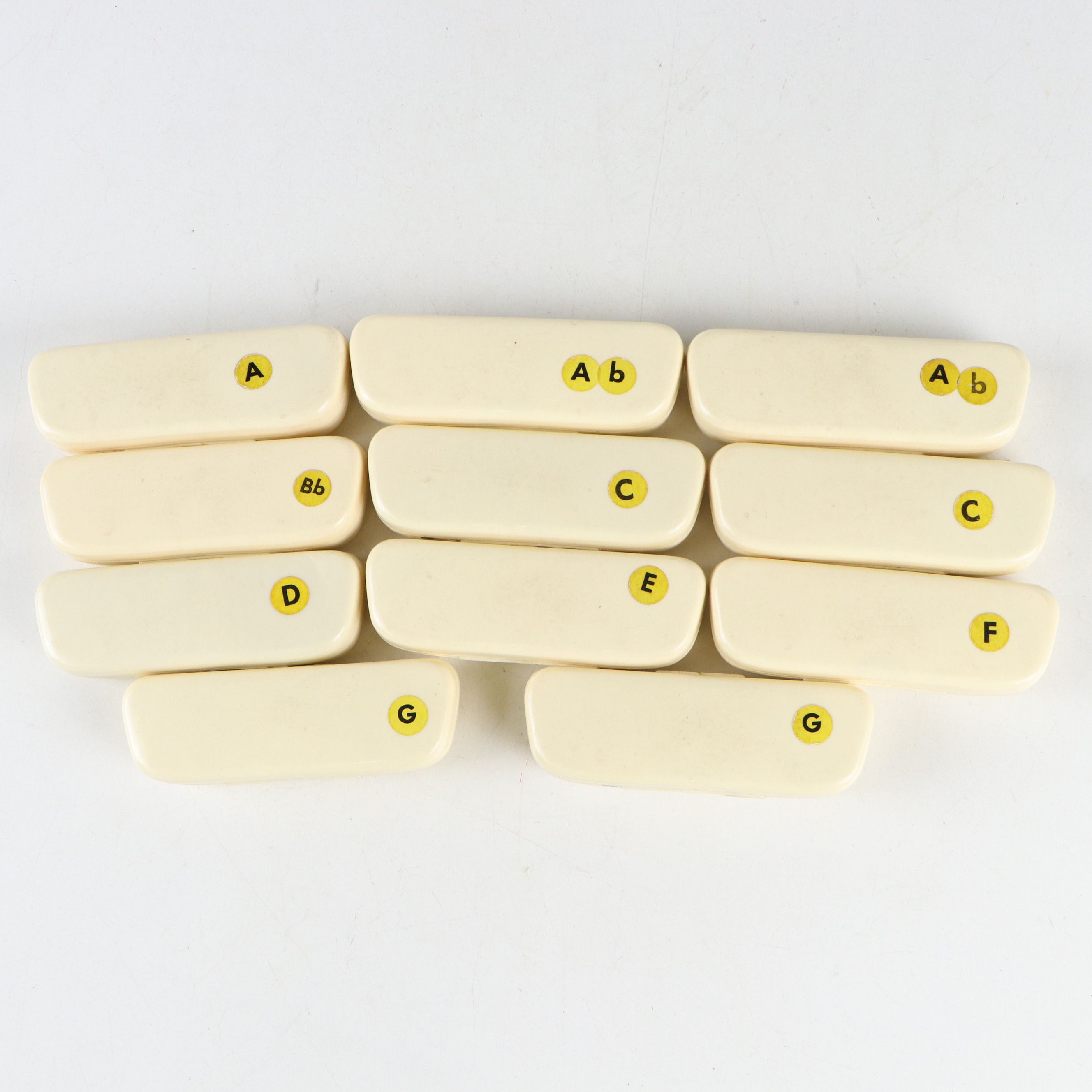 German M. Hohner "Golden Melody" Metal and Resin Harmonicas